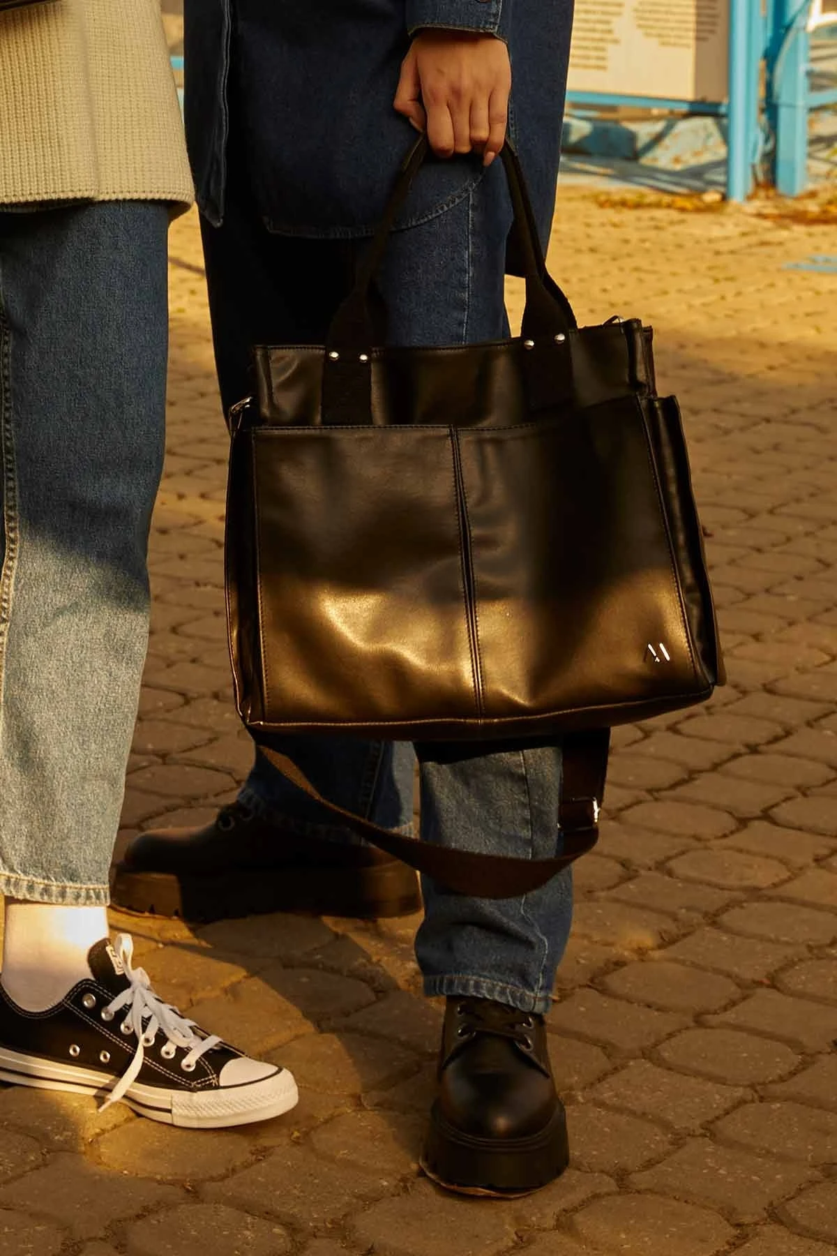 DERİ EVERYDAY BAG SİYAH DERİ EVERYDAY BAG SİYAH