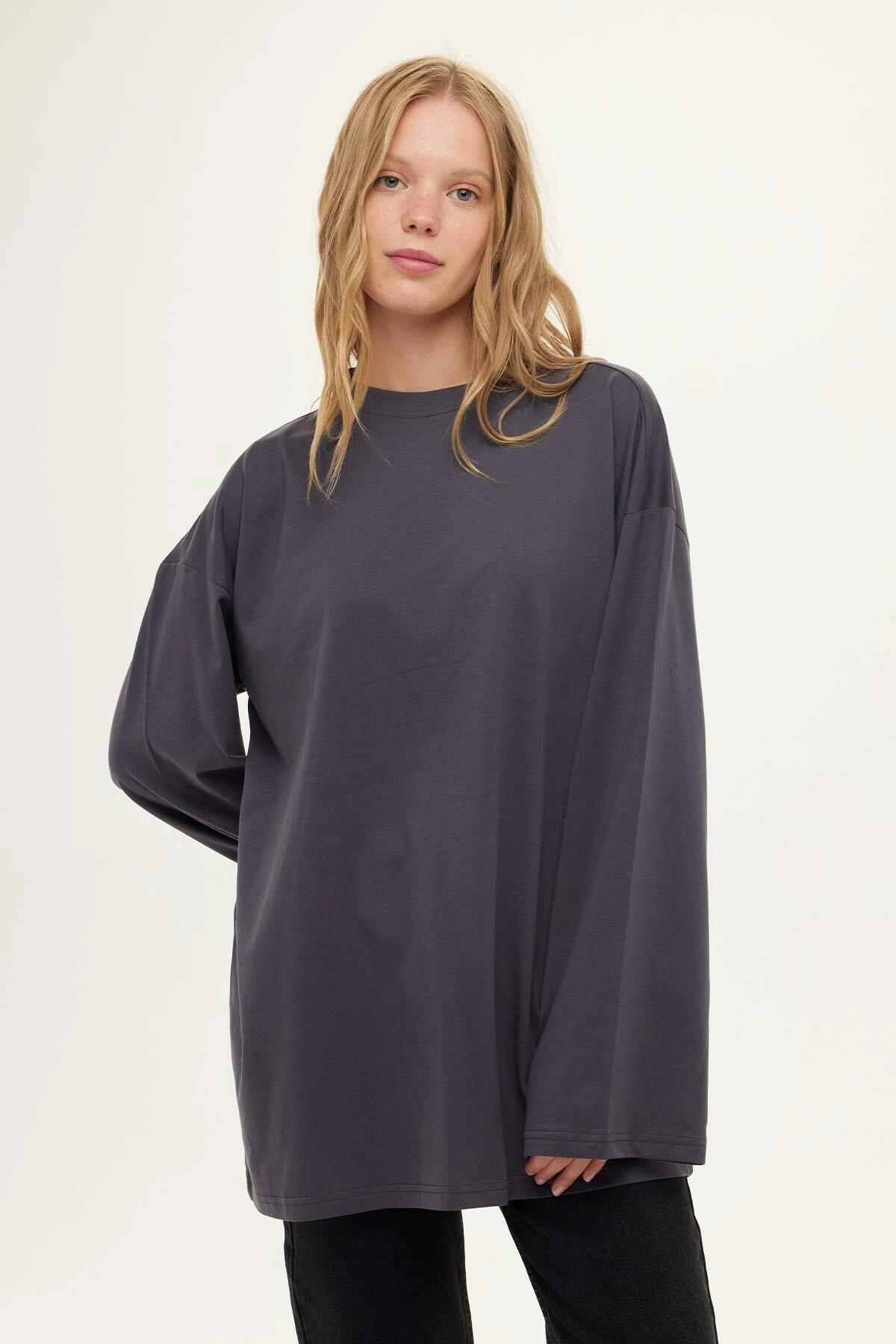 WIDE SLEEVE OVERSIZED TSHIRT ANTHRACITE WIDE SLEEVE OVERSIZED TSHIRT ANTHRACITE