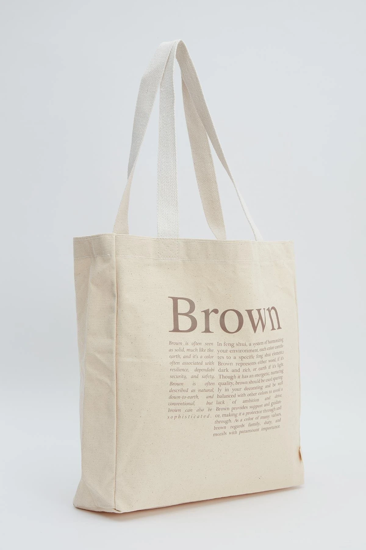 PRINTED BELLOWED CLOTH BAG BROWN PRINTED BELLOWED CLOTH BAG BROWN