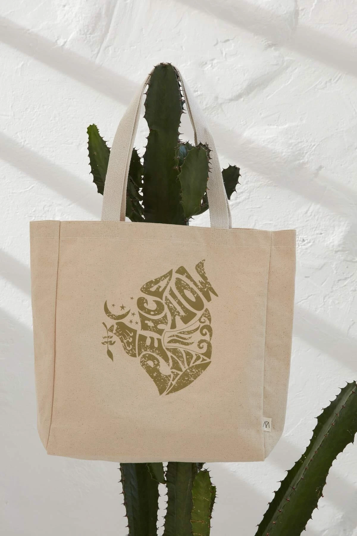 PRINTED BELLOWED CLOTH BAG PEACE PRINTED BELLOWED CLOTH BAG PEACE