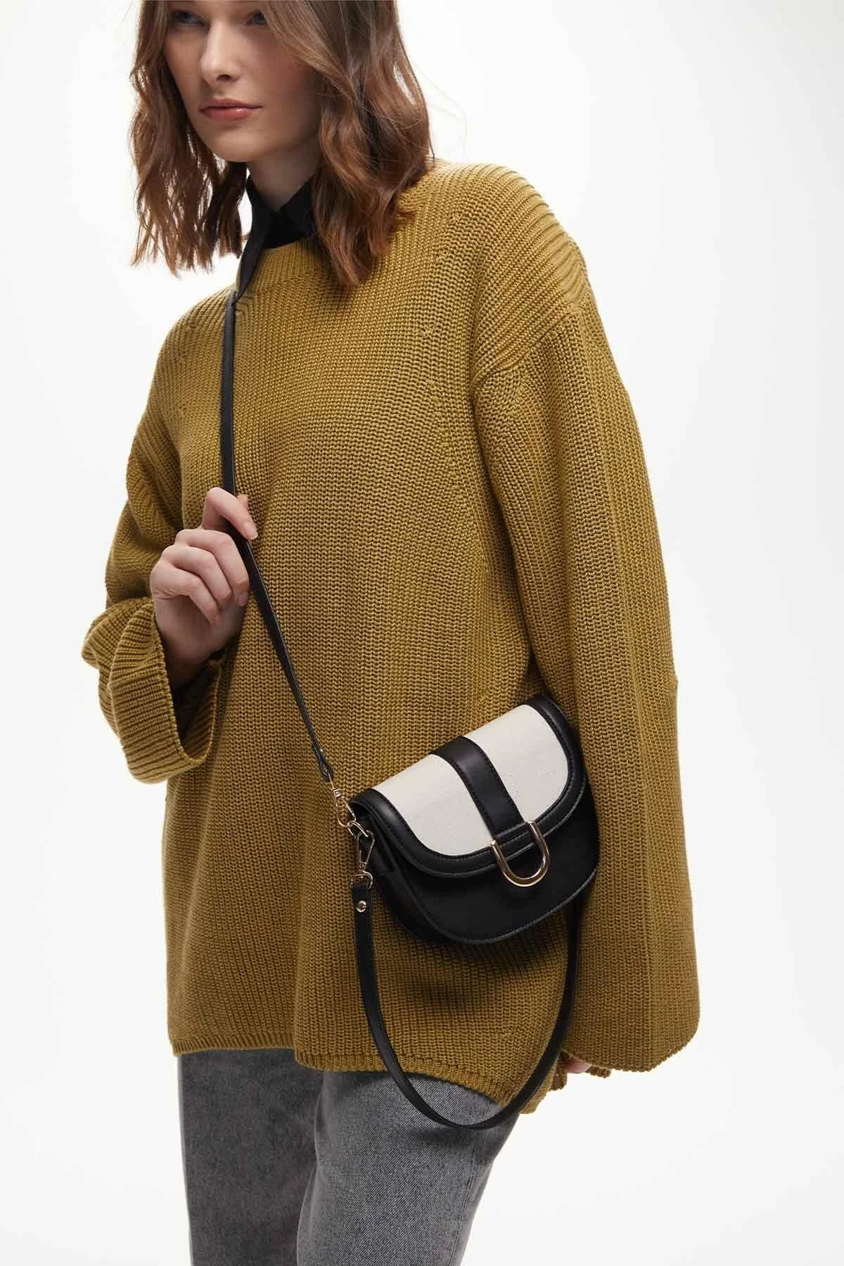 CANVAS DETAILED BUCKLE BAG BLACK CANVAS DETAILED BUCKLE BAG BLACK