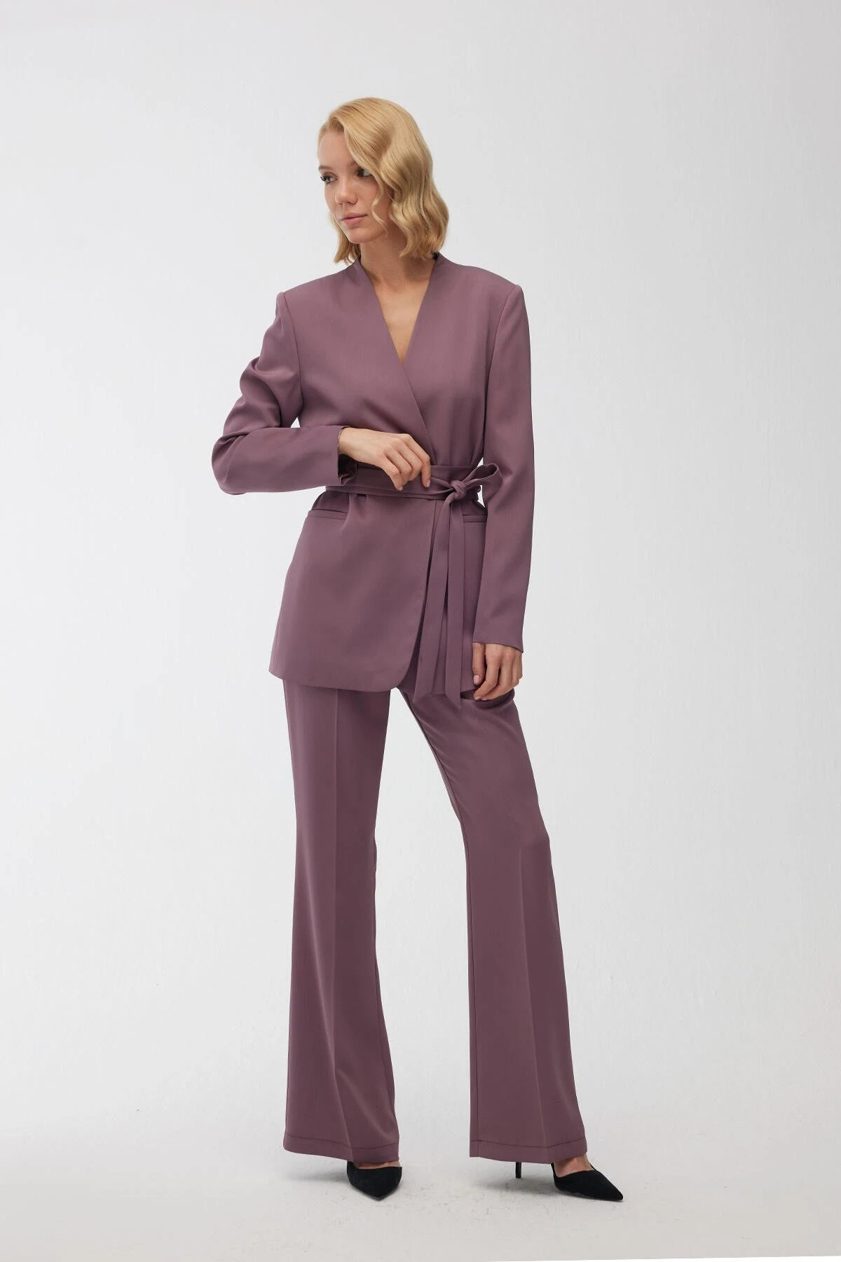 SATIN SPANISH TROUSERS PURPLE SATIN SPANISH TROUSERS PURPLE