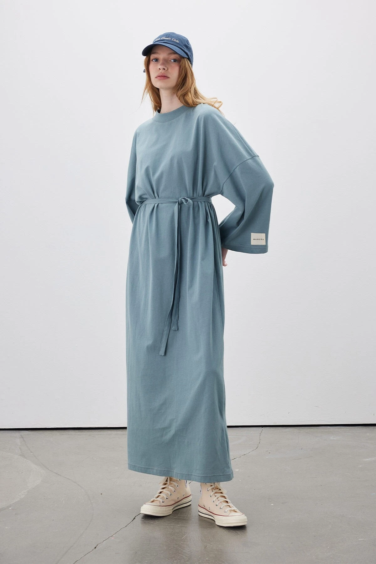 OVERSIZED LONG COMFORTABLE DRESS BLUE OVERSIZED LONG COMFORTABLE DRESS BLUE