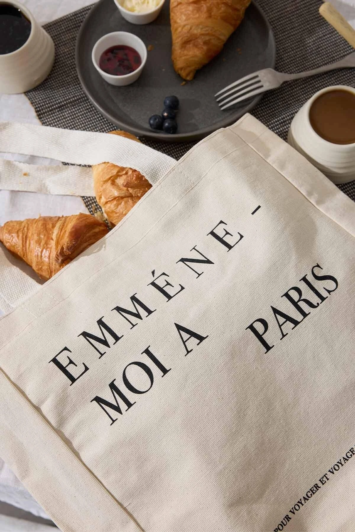 PRINTED BELLOWED CLOTH BAG PARIS PRINTED BELLOWED CLOTH BAG PARIS