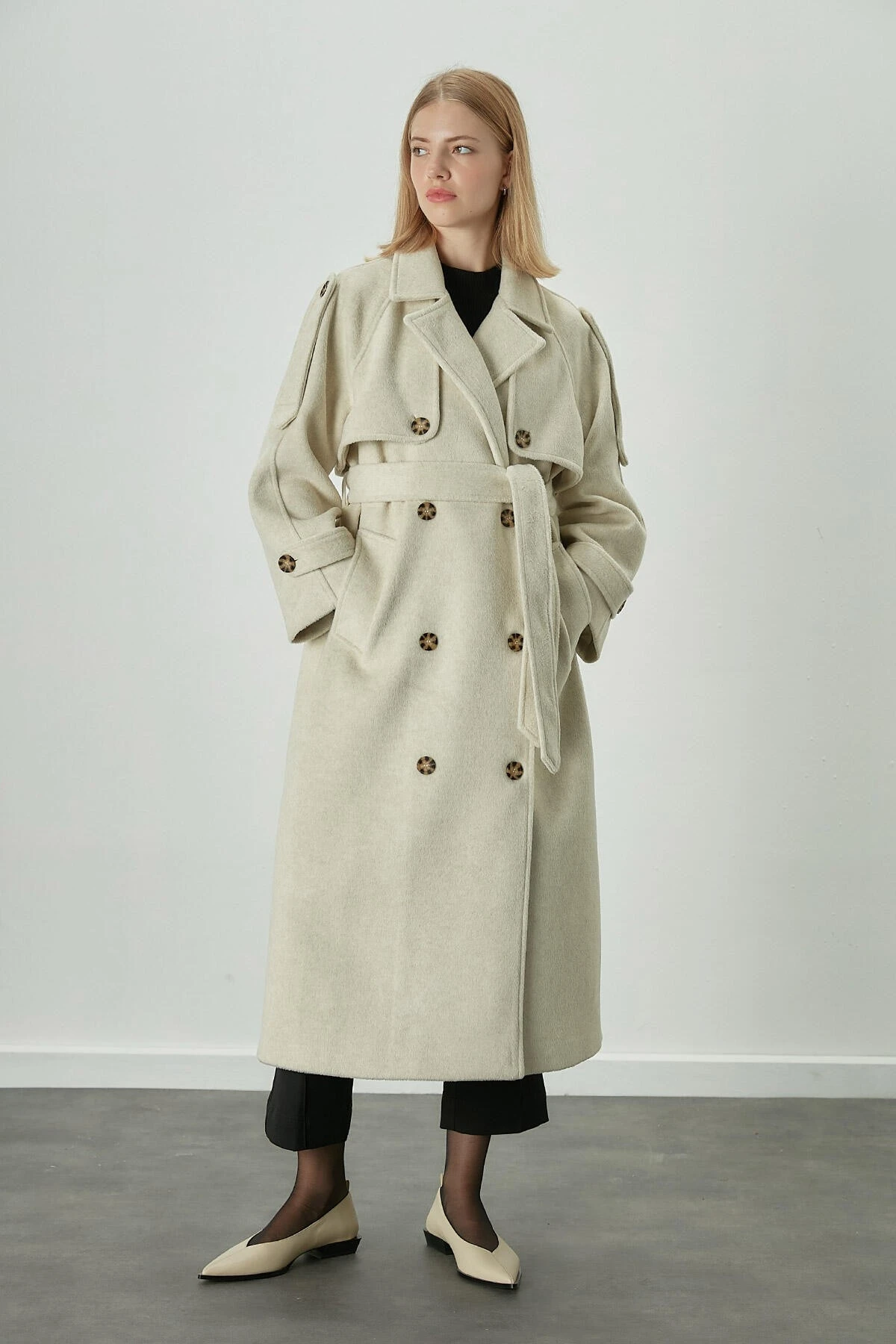 PREMIUM CACHET TRENCH COAT BEIGE PREMIUM CACHET TRENCH COAT BEIGE