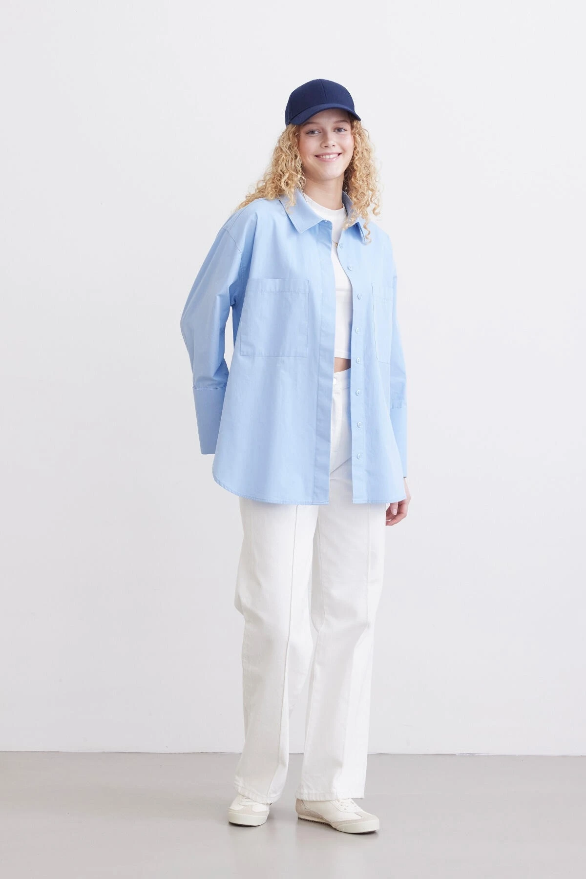 WIDE CUFF SHIRT BLUE WIDE CUFF SHIRT BLUE