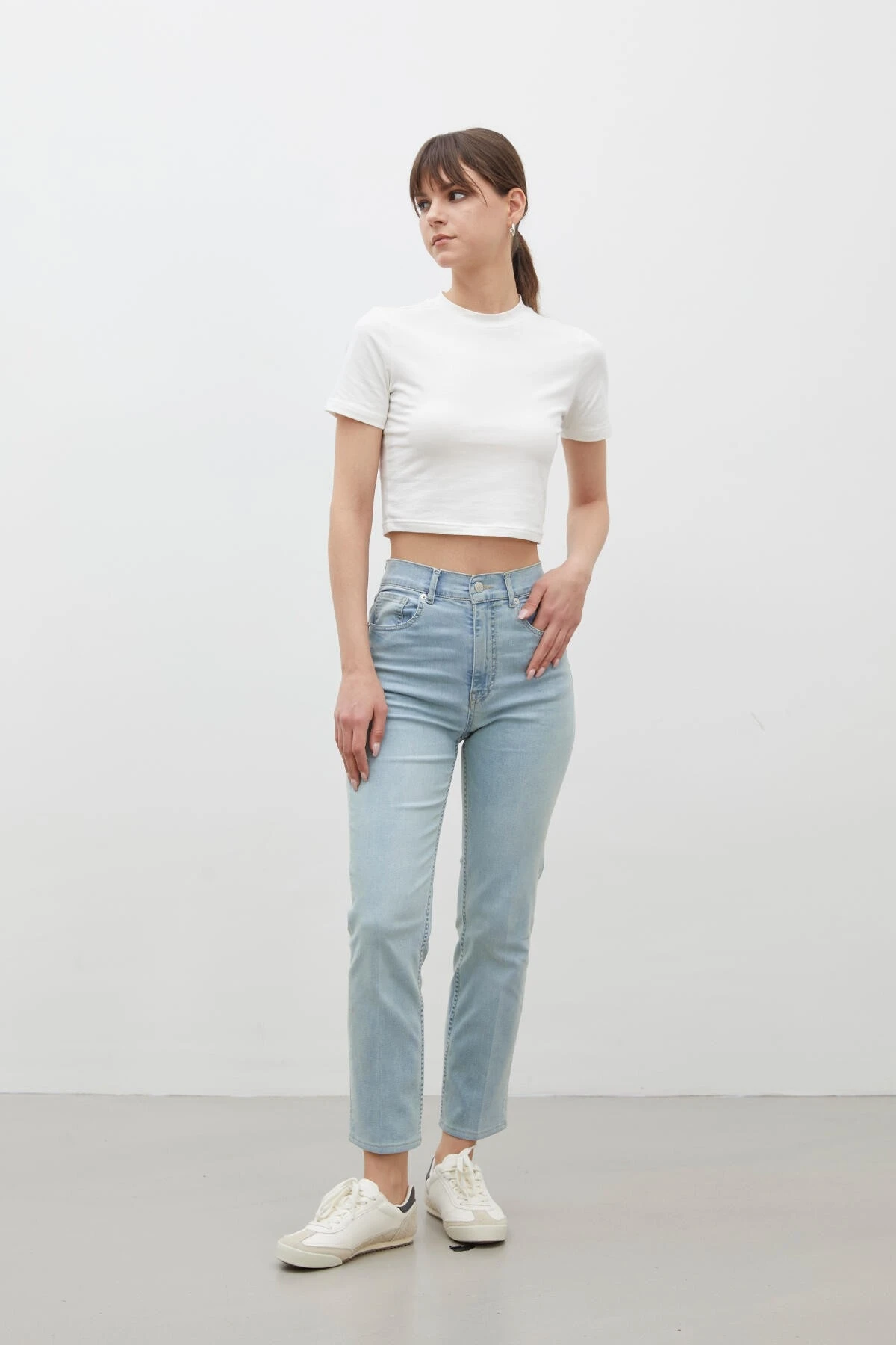 BOOTCUT FIT DENIM TROUSERS LIGHT BLUE BOOTCUT FIT DENIM TROUSERS LIGHT BLUE