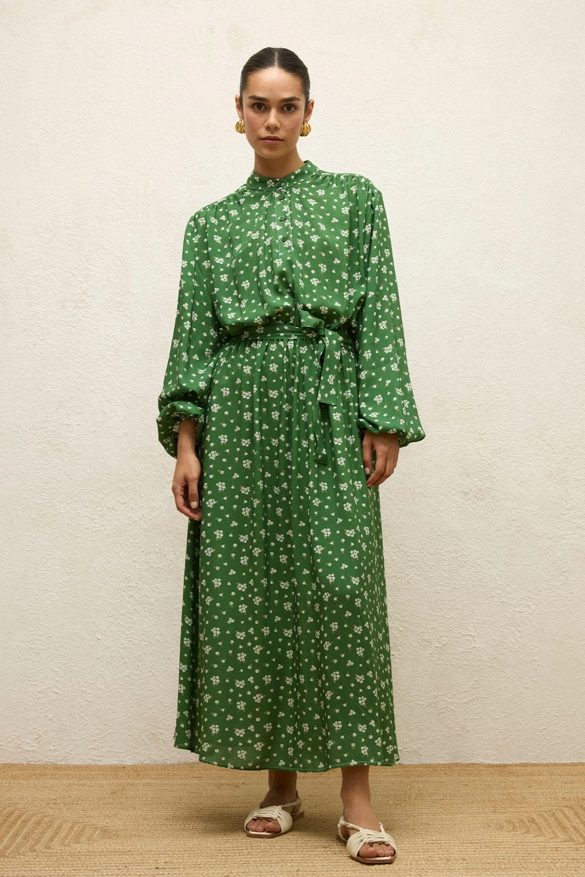 VİSKON DESENLİ ELBİSE DITSY