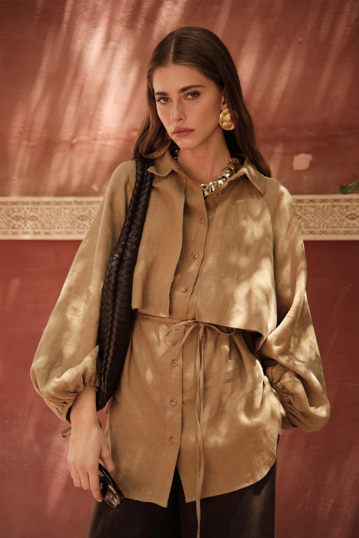 KETEN TRENÇ GÖMLEK SAHRA