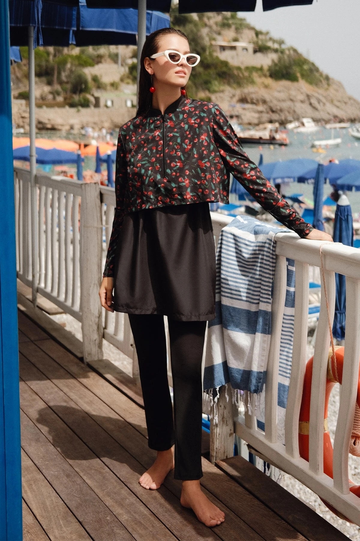 CHERRY PARACHUTE FABRIC 3-PACK HIJAB SWIMSUIT STANDARD 