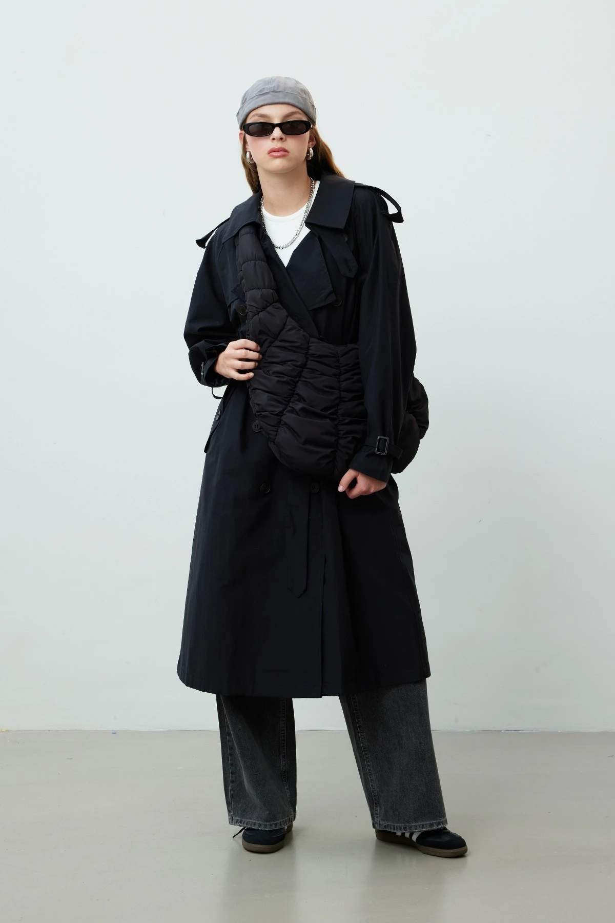 KOPENHAG OVERSIZE TRENÇKOT SİYAH KOPENHAG OVERSIZE TRENÇKOT SİYAH