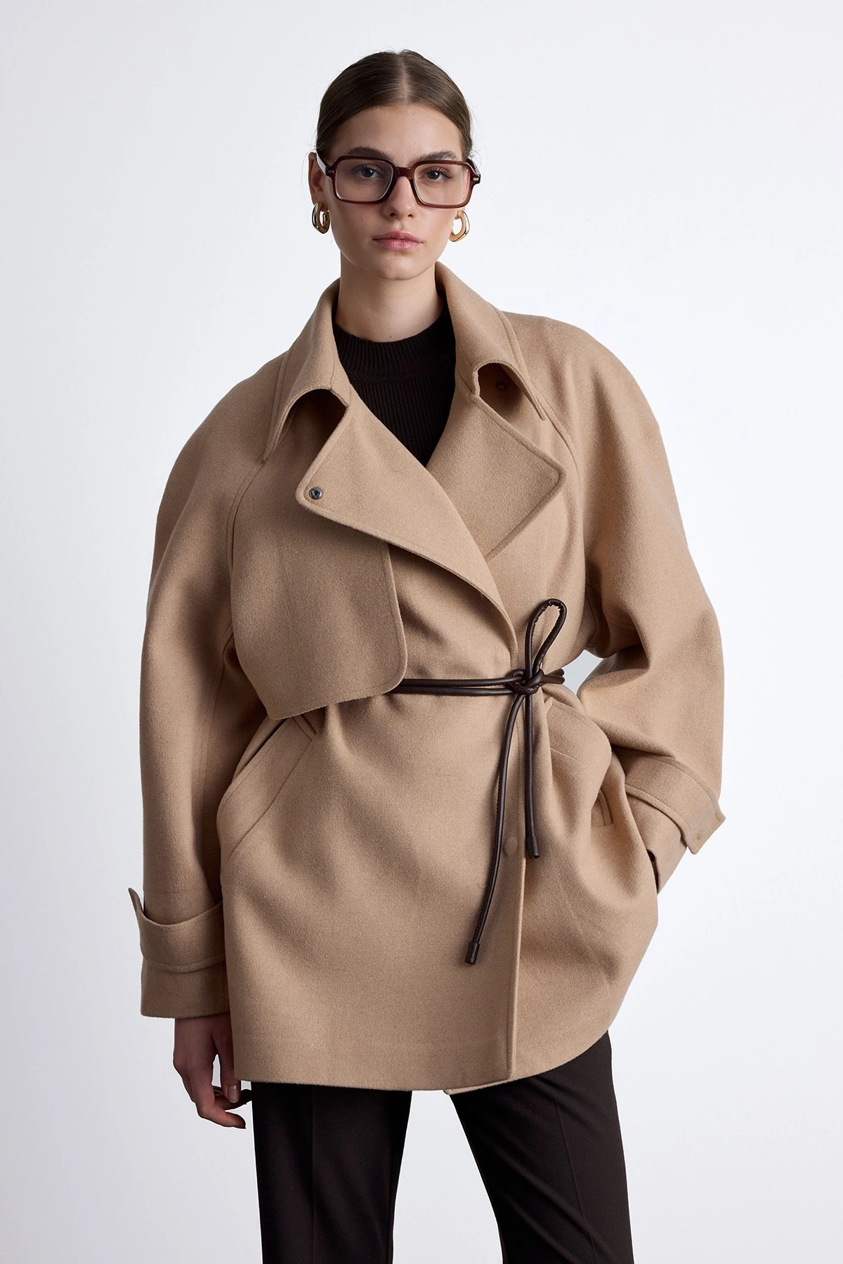 MARI DOUBLE TRENCH COAT CAMEL MARI DOUBLE TRENCH COAT CAMEL