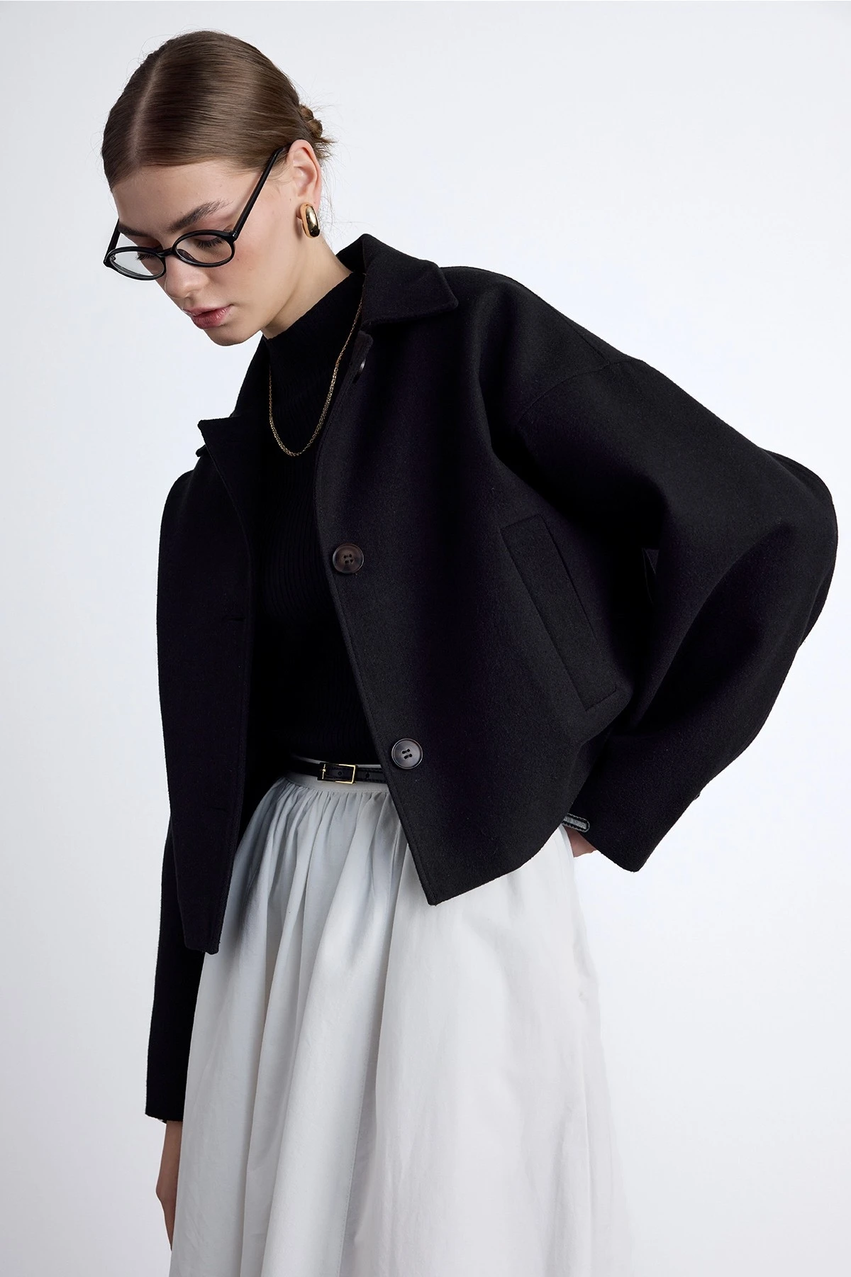 DORİ KISA KAŞE KABAN SİYAH