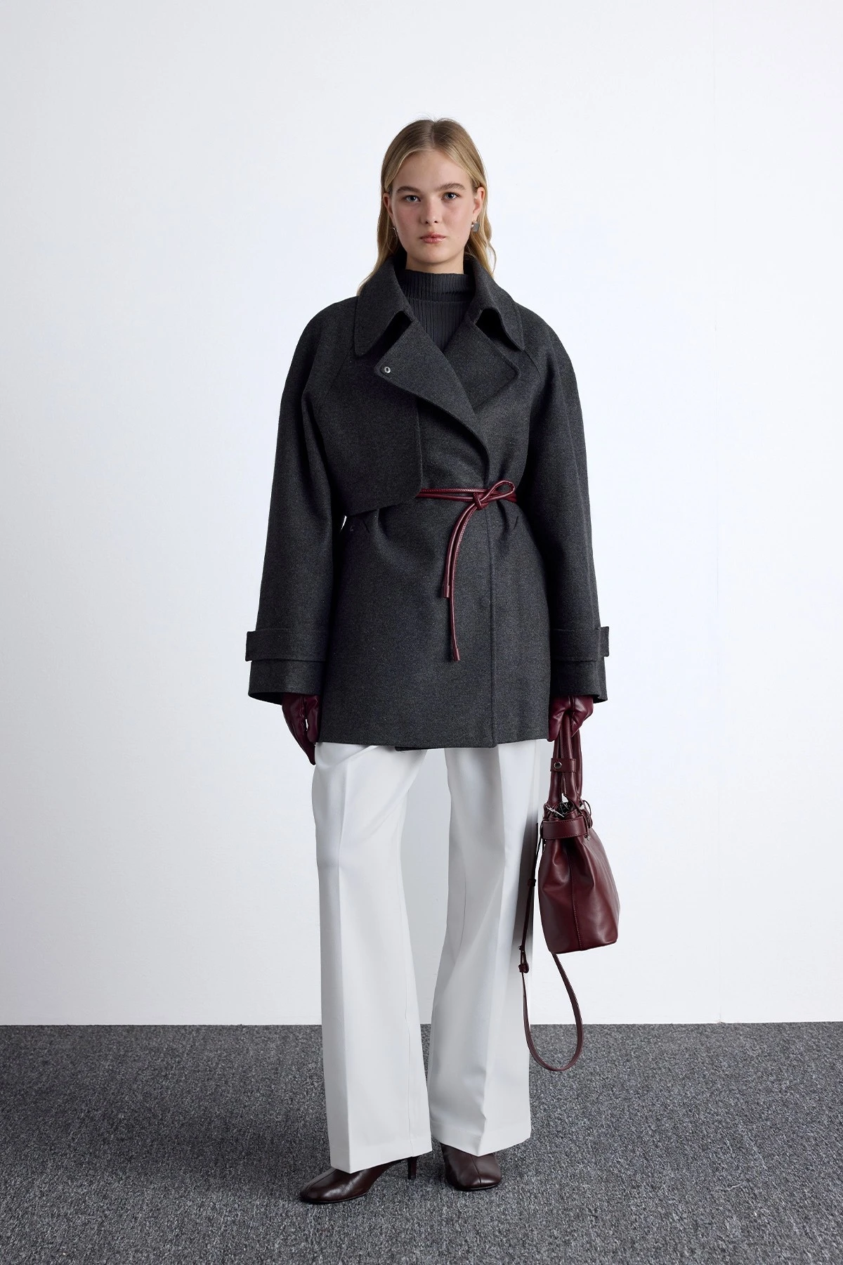 MARİ KRUVAZE TRENÇ KABAN ANTRASİT MARİ KRUVAZE TRENÇ KABAN ANTRASİT