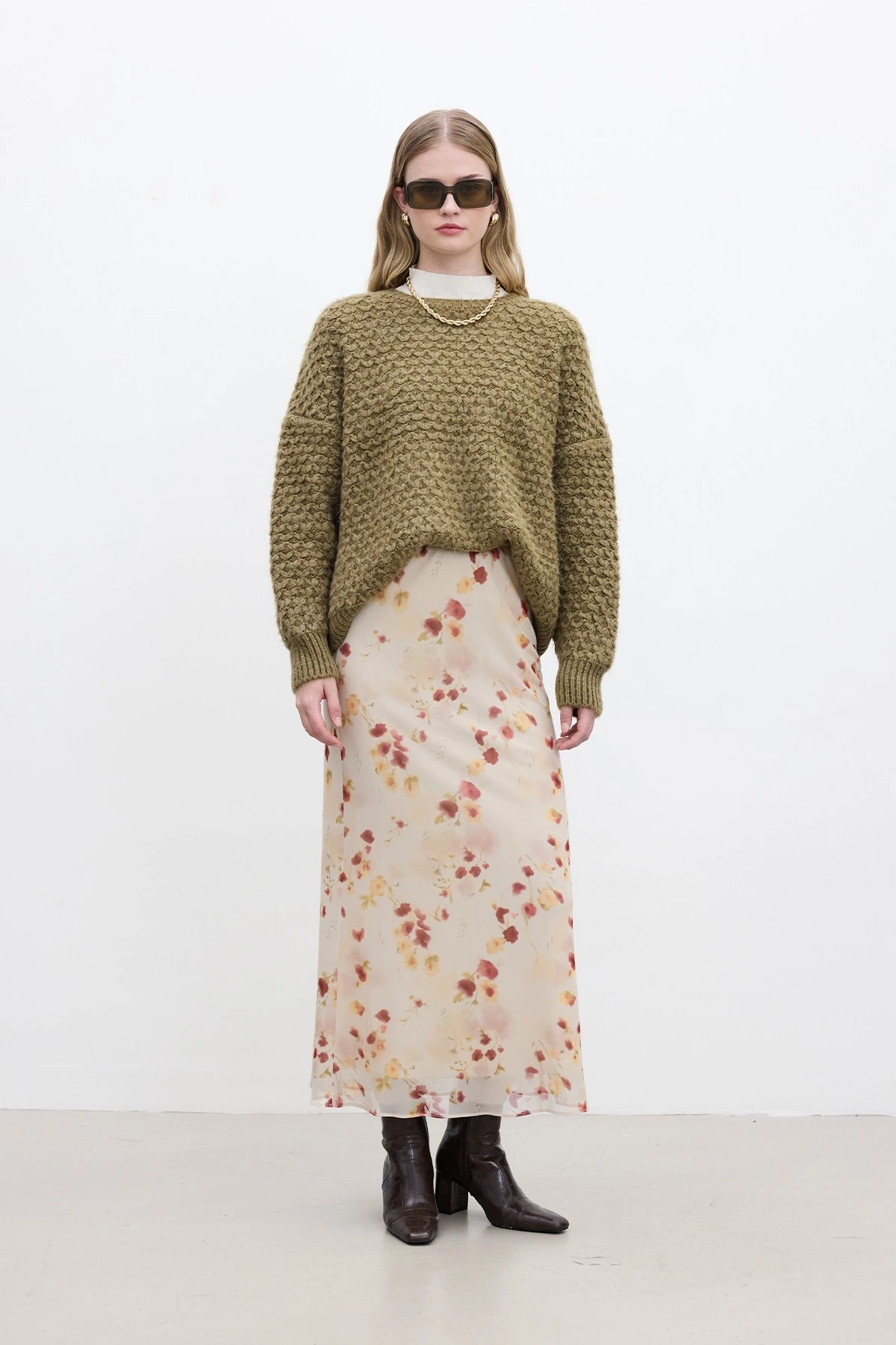 DESENLİ TÜL MİDİ BOY ETEK BRUSH DESENLİ TÜL MİDİ BOY ETEK BRUSH