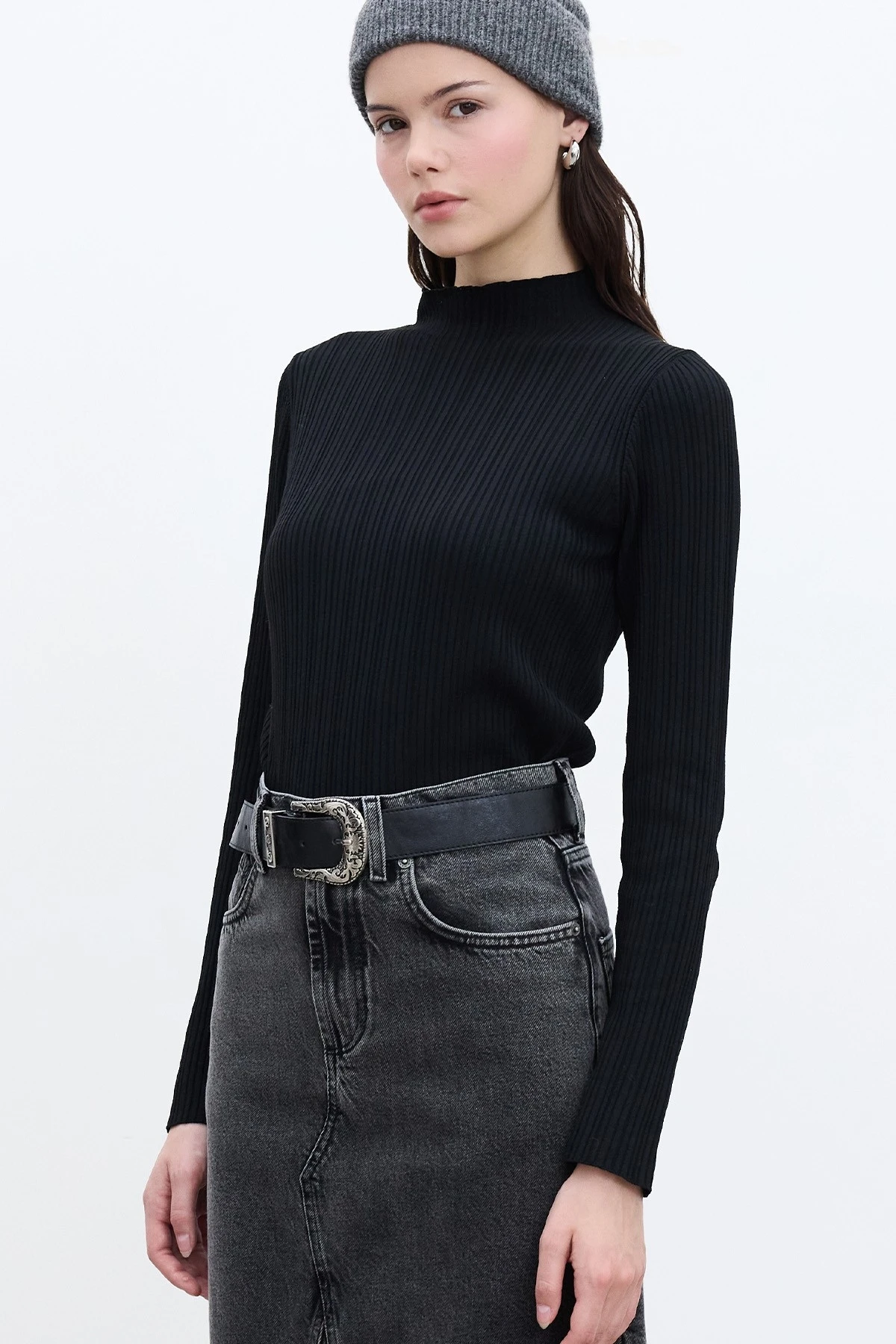 COWBOY BUCKLE BELT BLACK