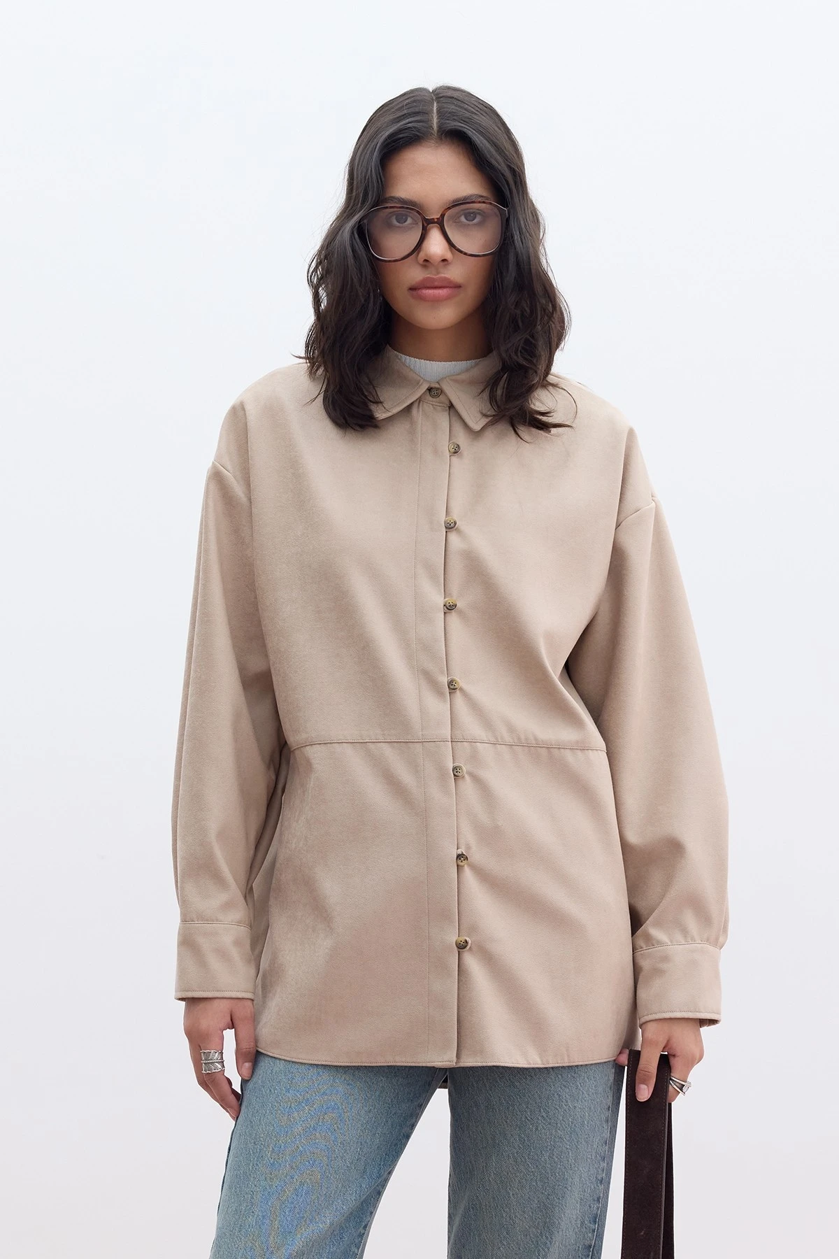 ARTIFICIAL SUEDE SHIRT SAND ARTIFICIAL SUEDE SHIRT SAND