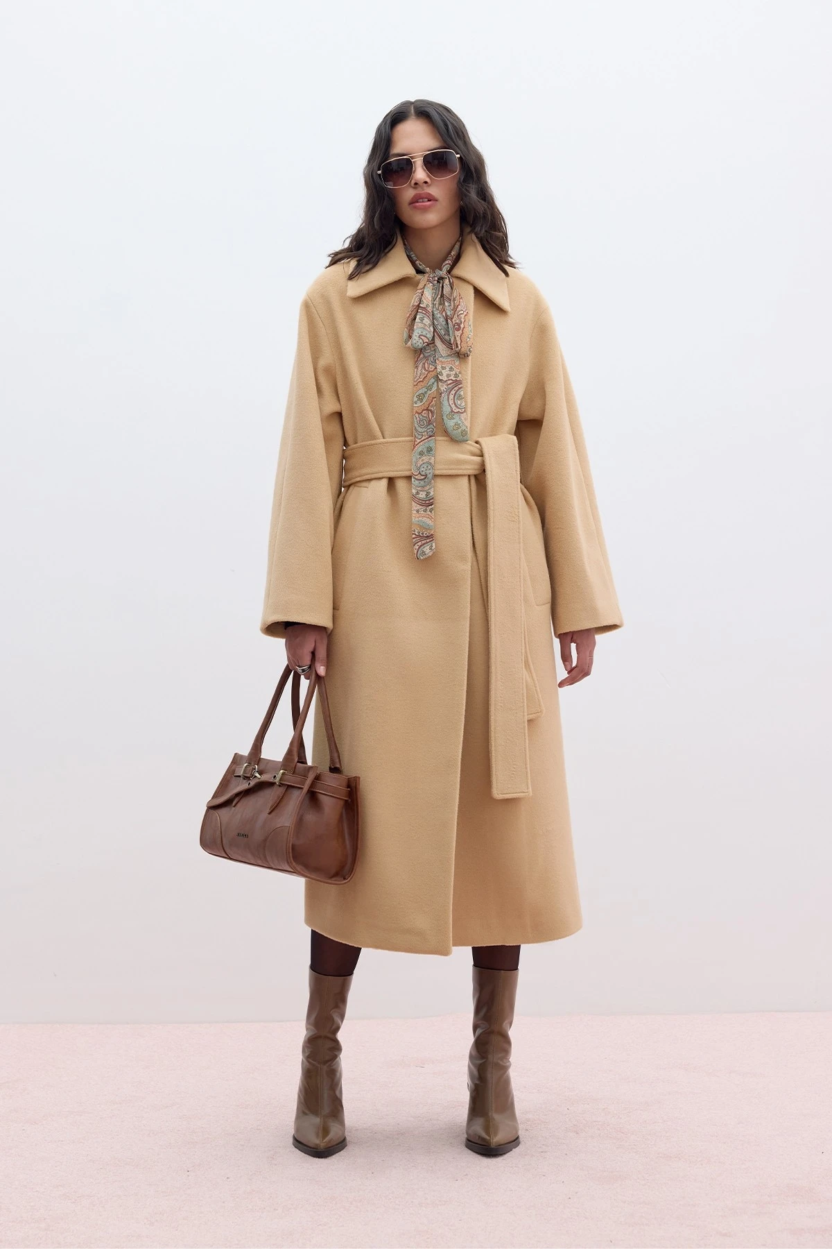PLAIN CLOSURE WOOL COAT CAMEL PLAIN CLOSURE WOOL COAT CAMEL