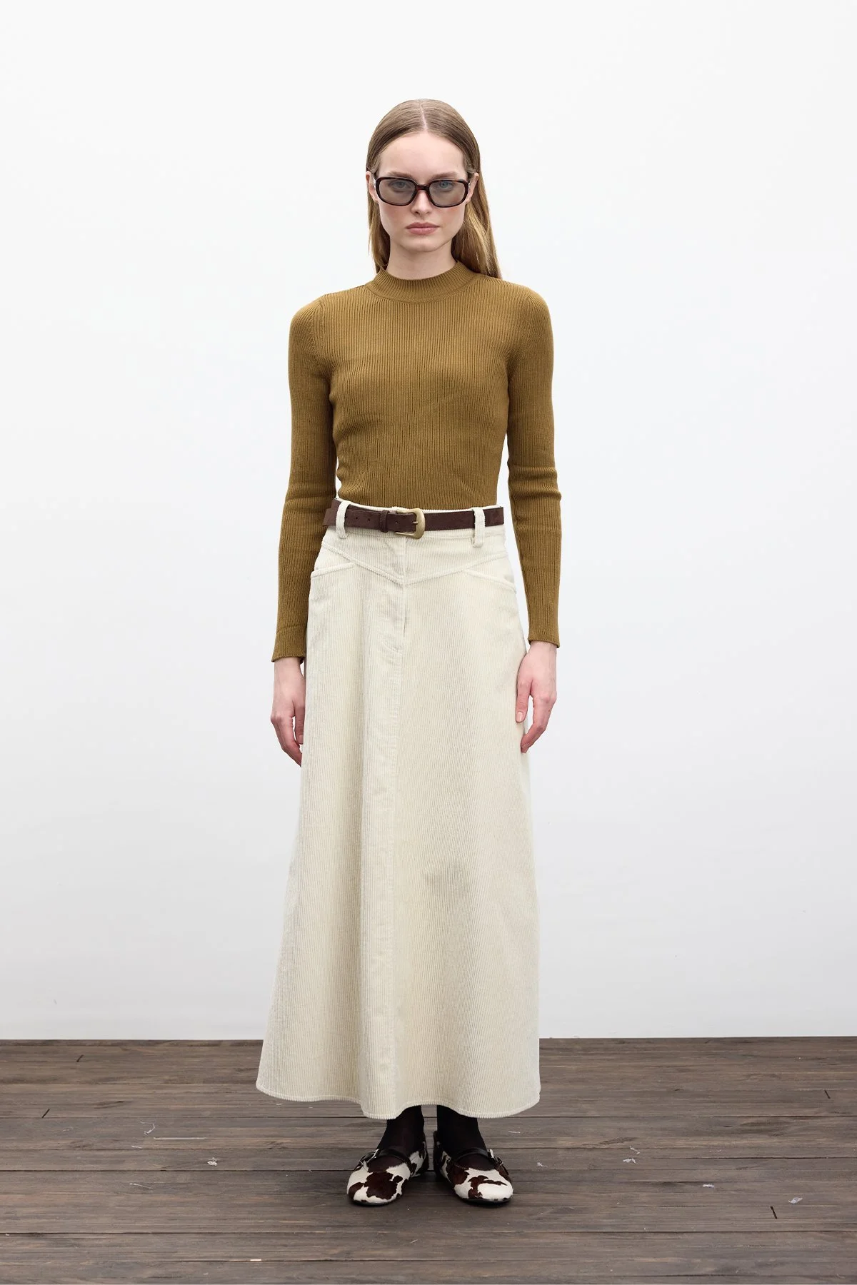 FİTİLLİ KADİFE UZUN ETEK VANİLYA