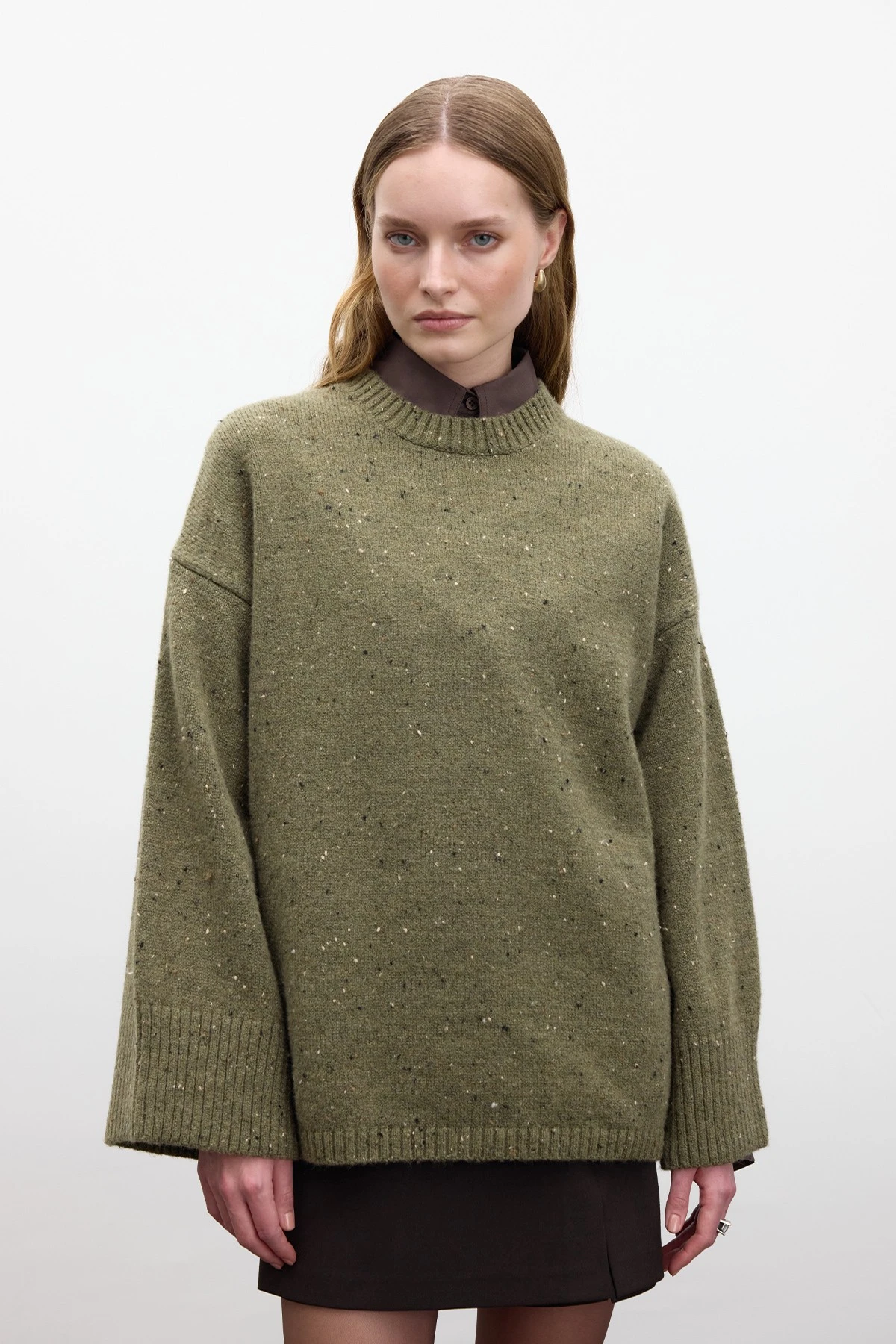 WIDE SLEEVE KNITWEAR GREEN WIDE SLEEVE KNITWEAR GREEN