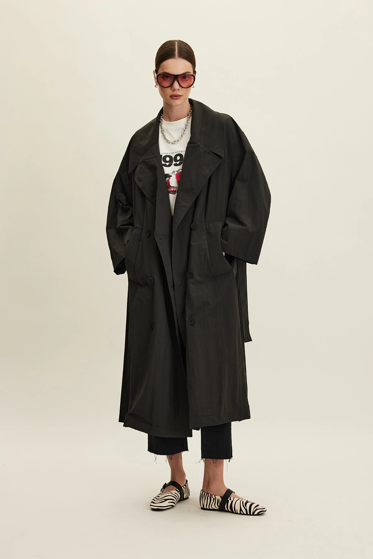 JUDE OVERSIZE TRENÇKOT ANTRASİT