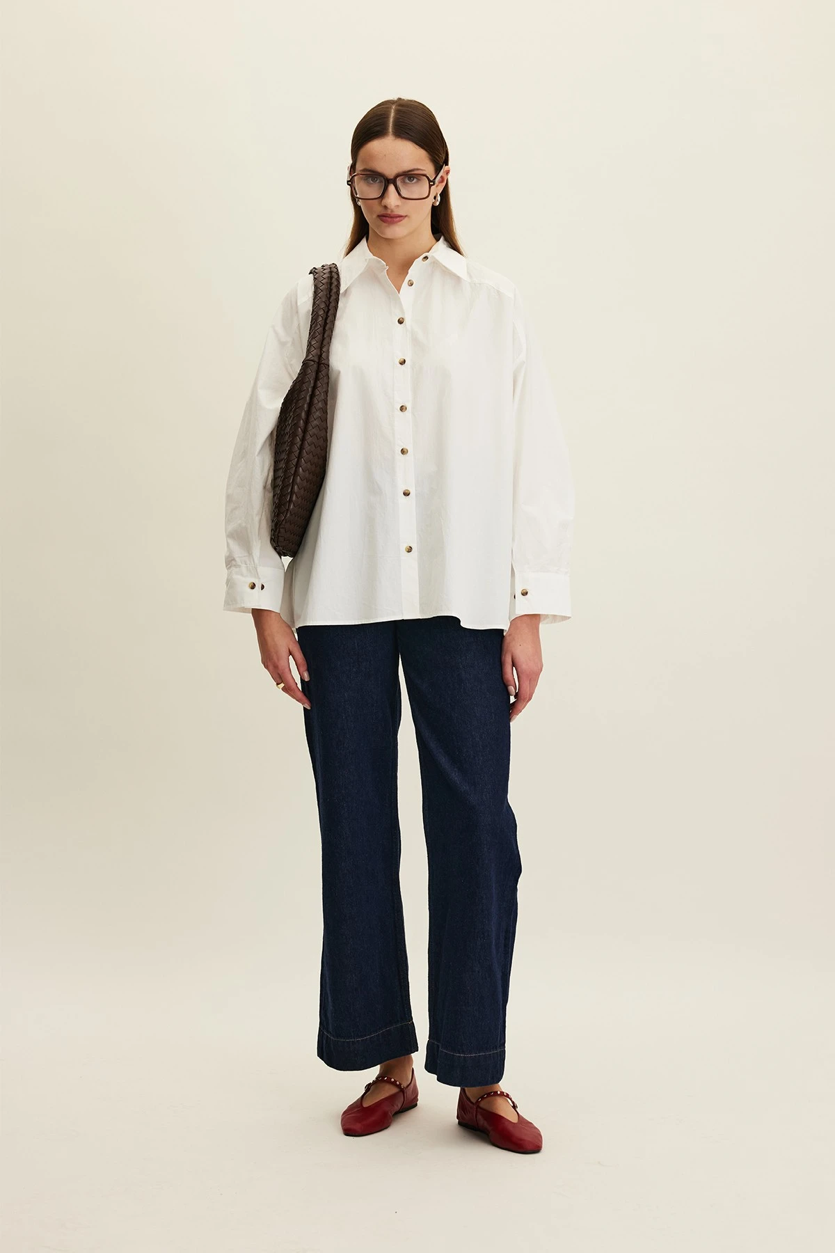 WIDE CUT PREMIUM SHIRT ECRU