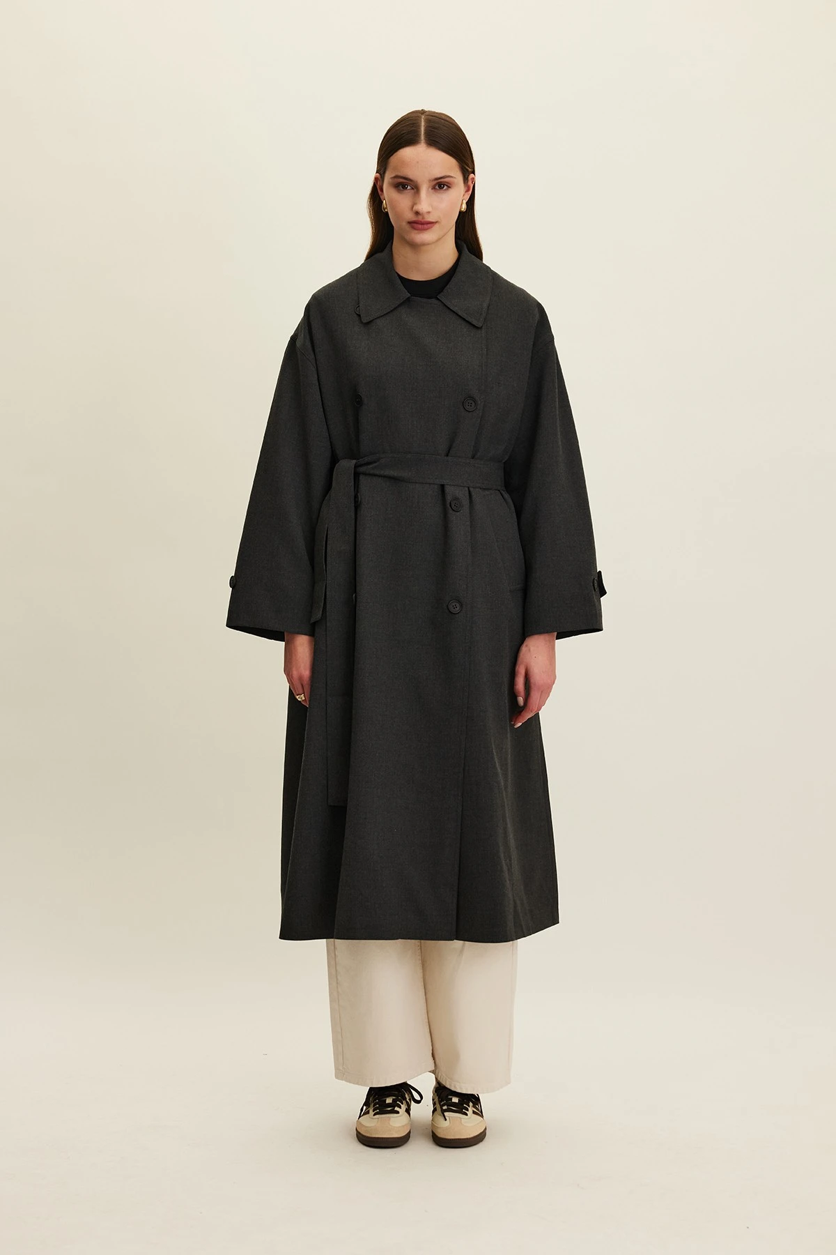 NİCOLA KRUVAZE TRENÇKOT ANTRASİT