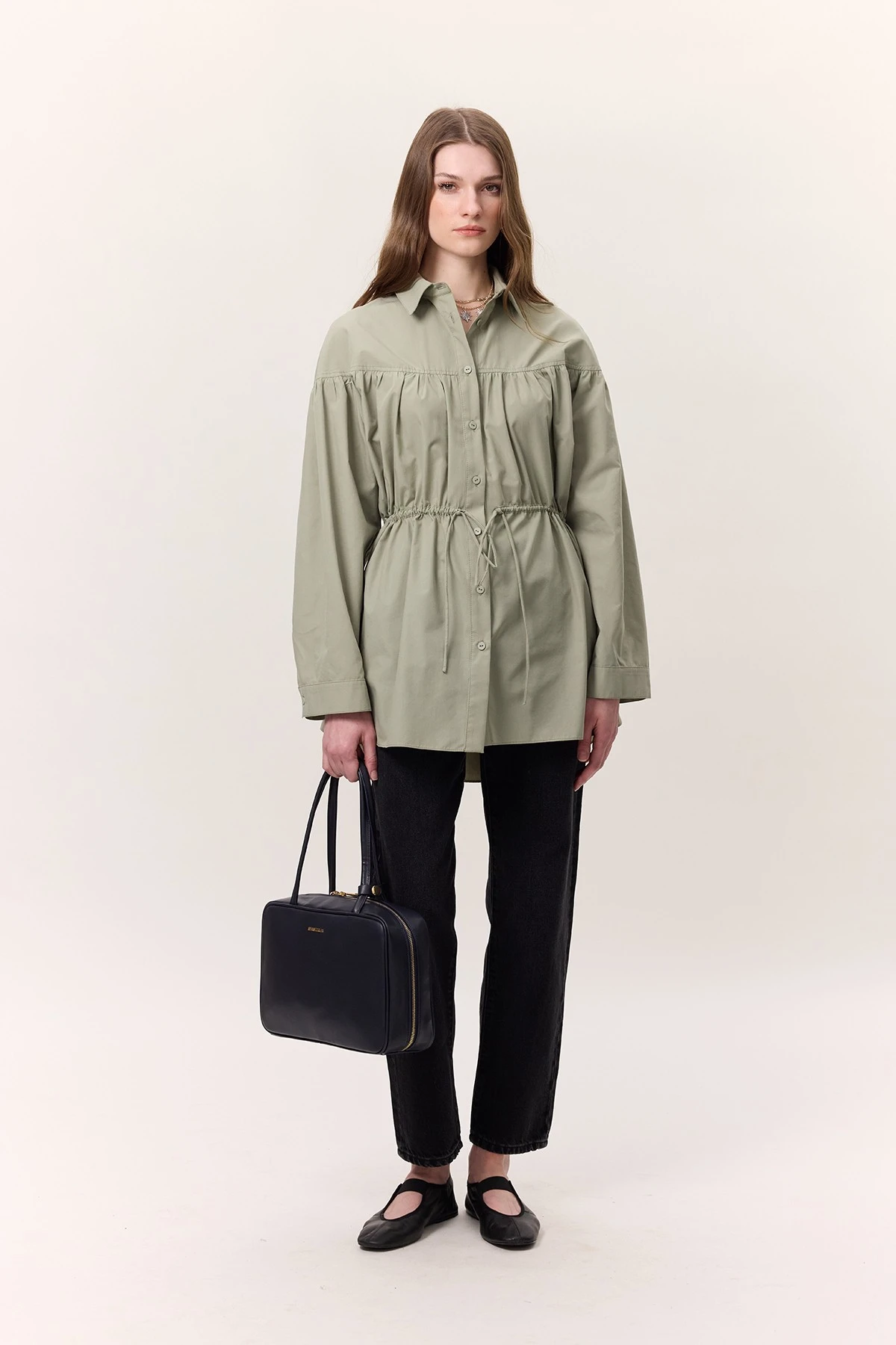 DRESSING DETAIL TUNIC GREEN