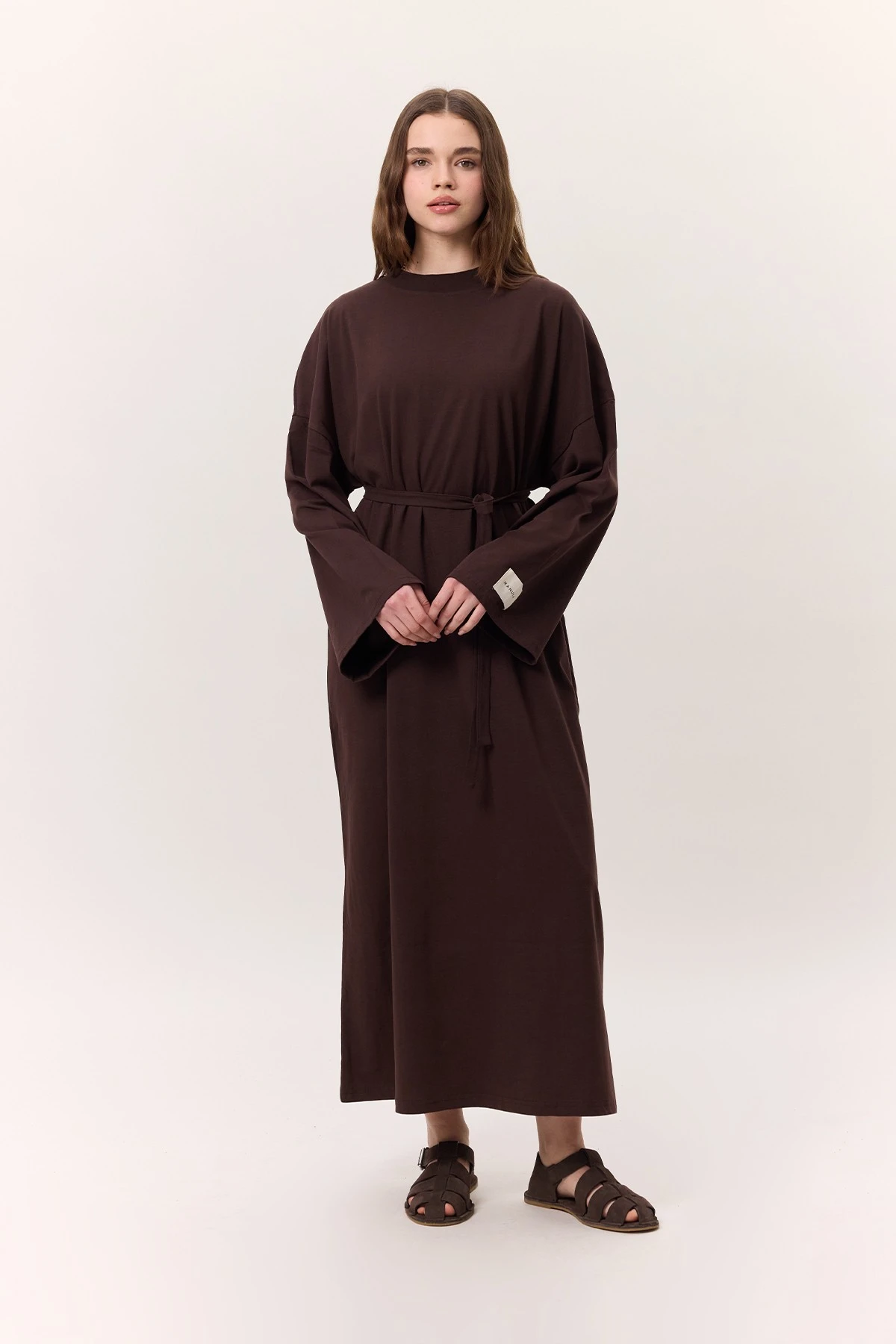 OVERSIZE LONG COMFORTABLE DRESS BITTER COFFEE OVERSIZE LONG COMFORTABLE DRESS BITTER COFFEE