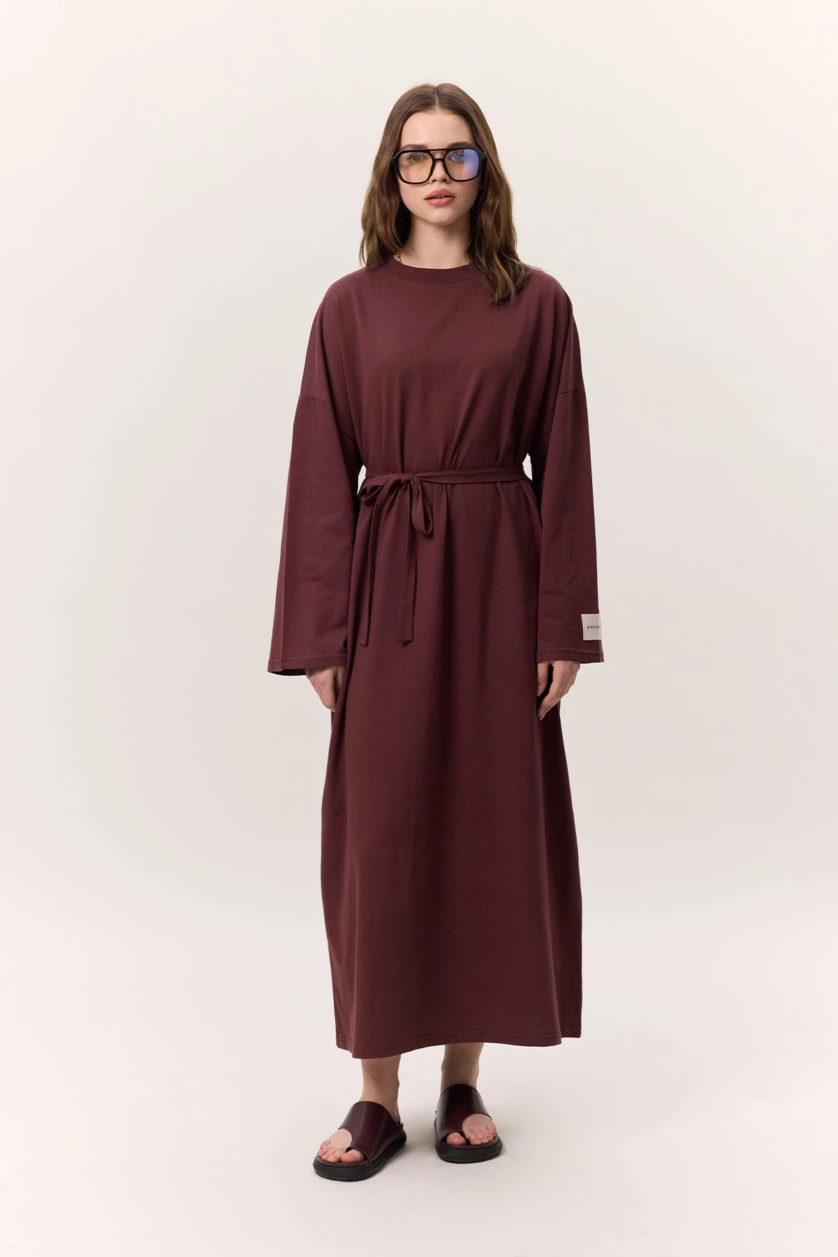 OVERSIZE LONG COMFORTABLE DRESS MAROON OVERSIZE LONG COMFORTABLE DRESS MAROON