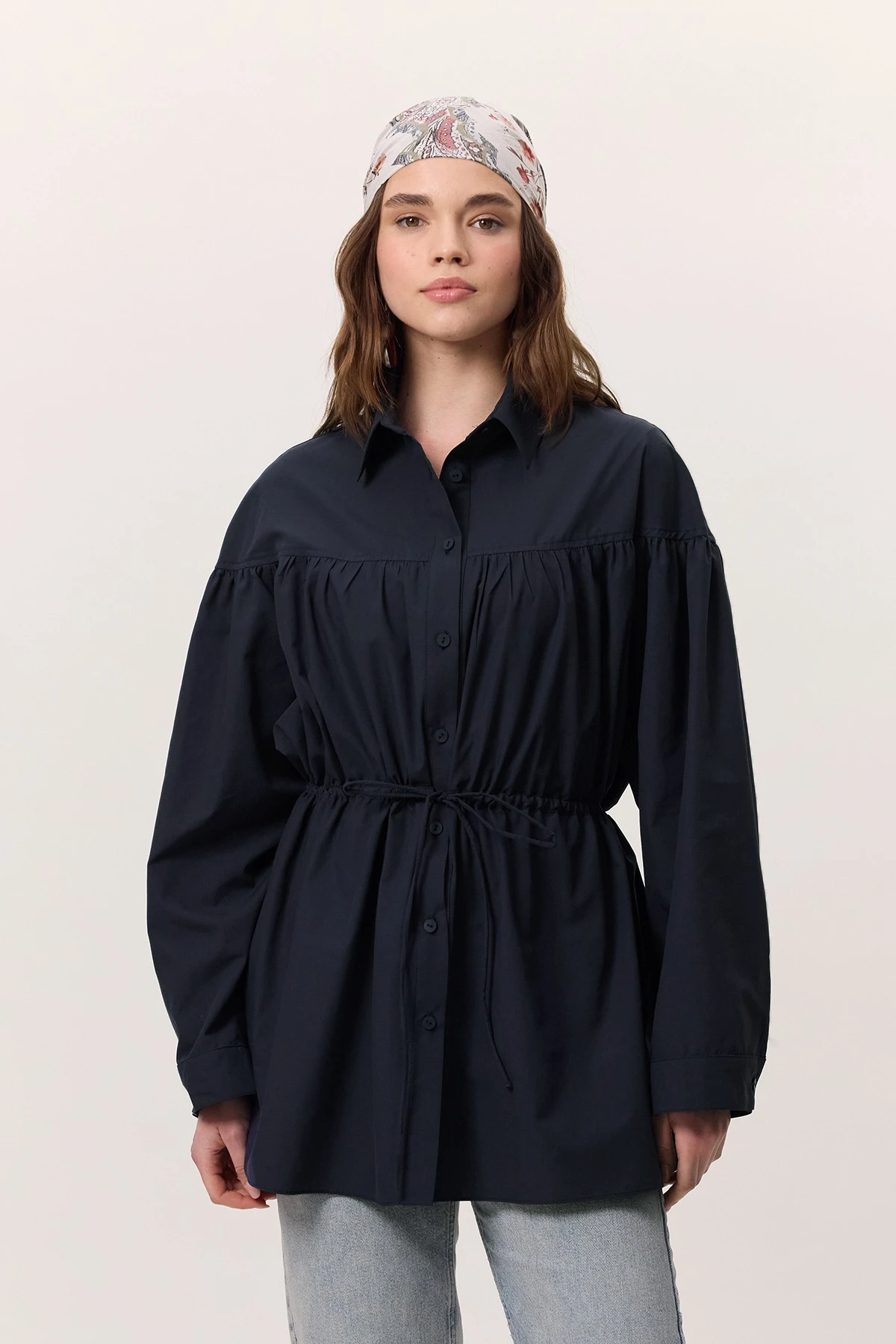 DRESSING DETAIL TUNIC NAVY BLUE