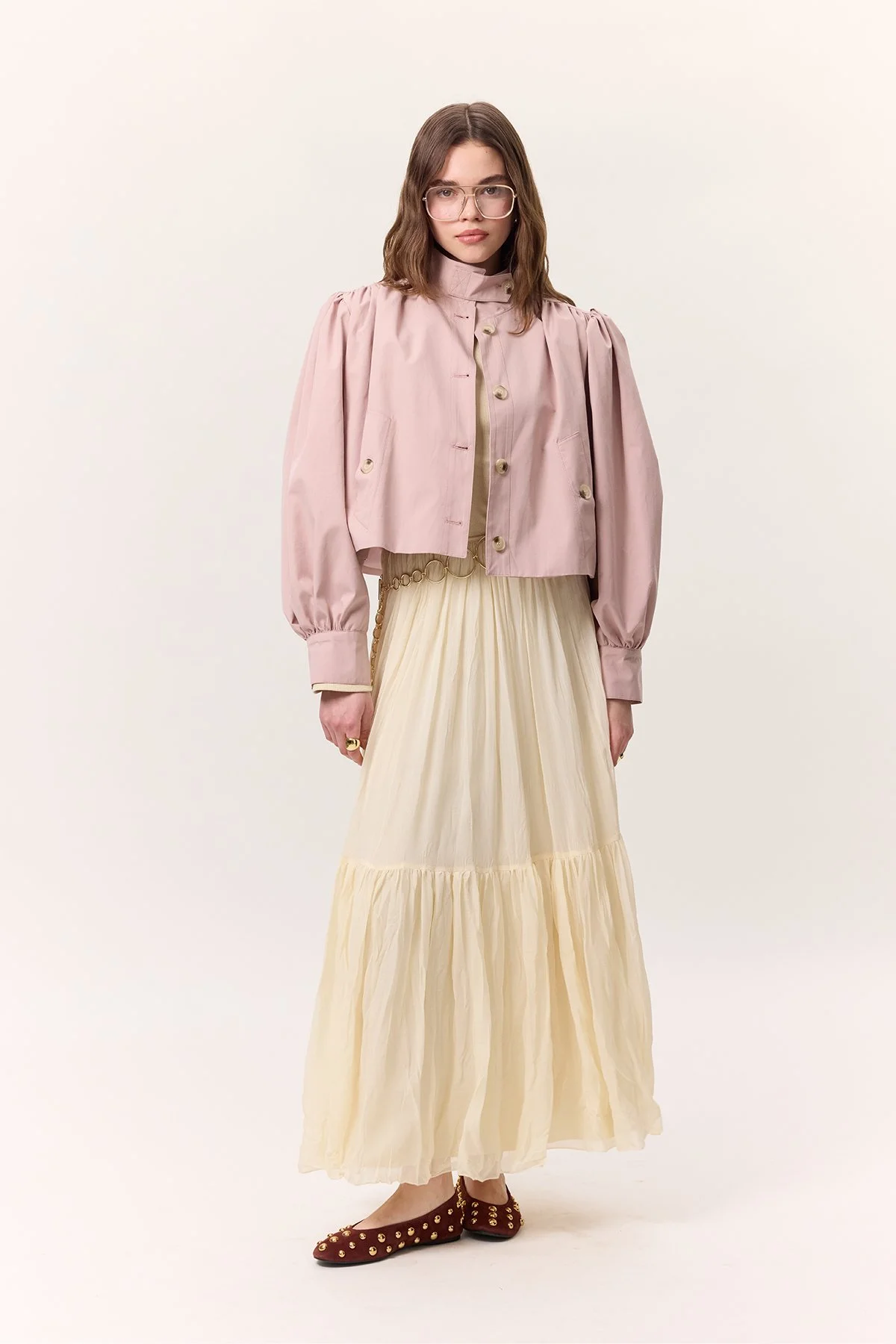 CRUSH PİLİSELİ UZUN ETEK VANİLYA