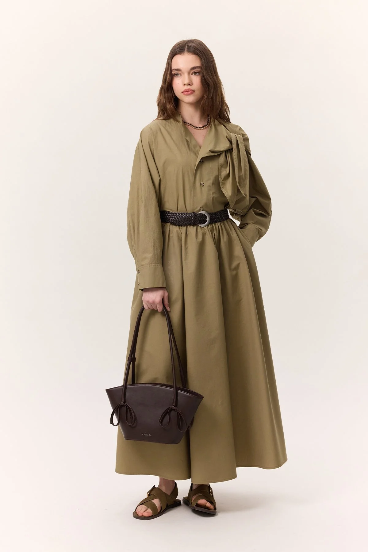 ROLLED PREMIUM SKIRT KHAKI ROLLED PREMIUM SKIRT KHAKI