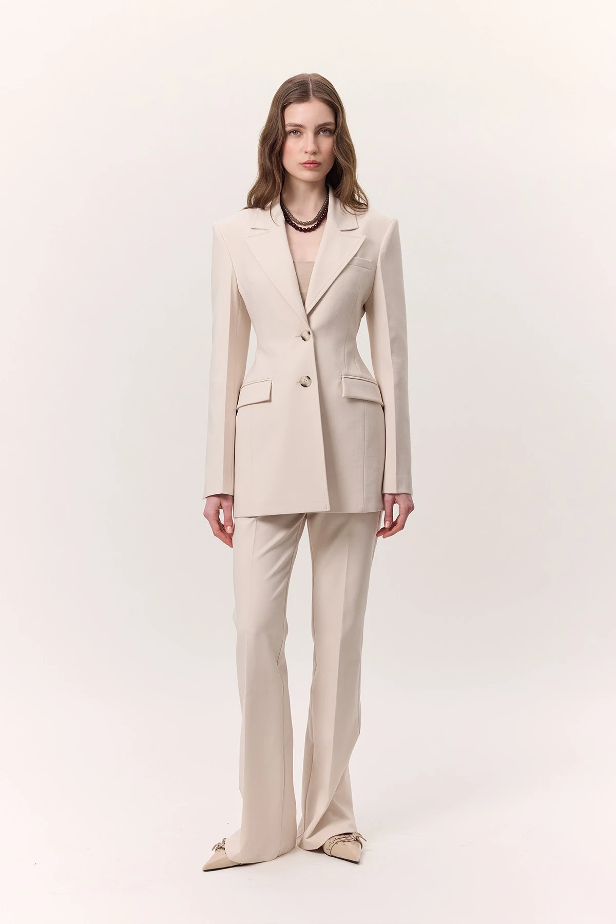 PREMIUM FLARE FIT PANTS STONE | Manuka