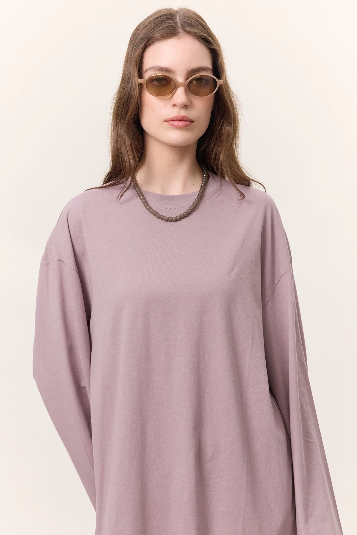 WIDE SLEEVE OVERSIZED T-SHIRT LILAC WIDE SLEEVE OVERSIZED T-SHIRT LILAC