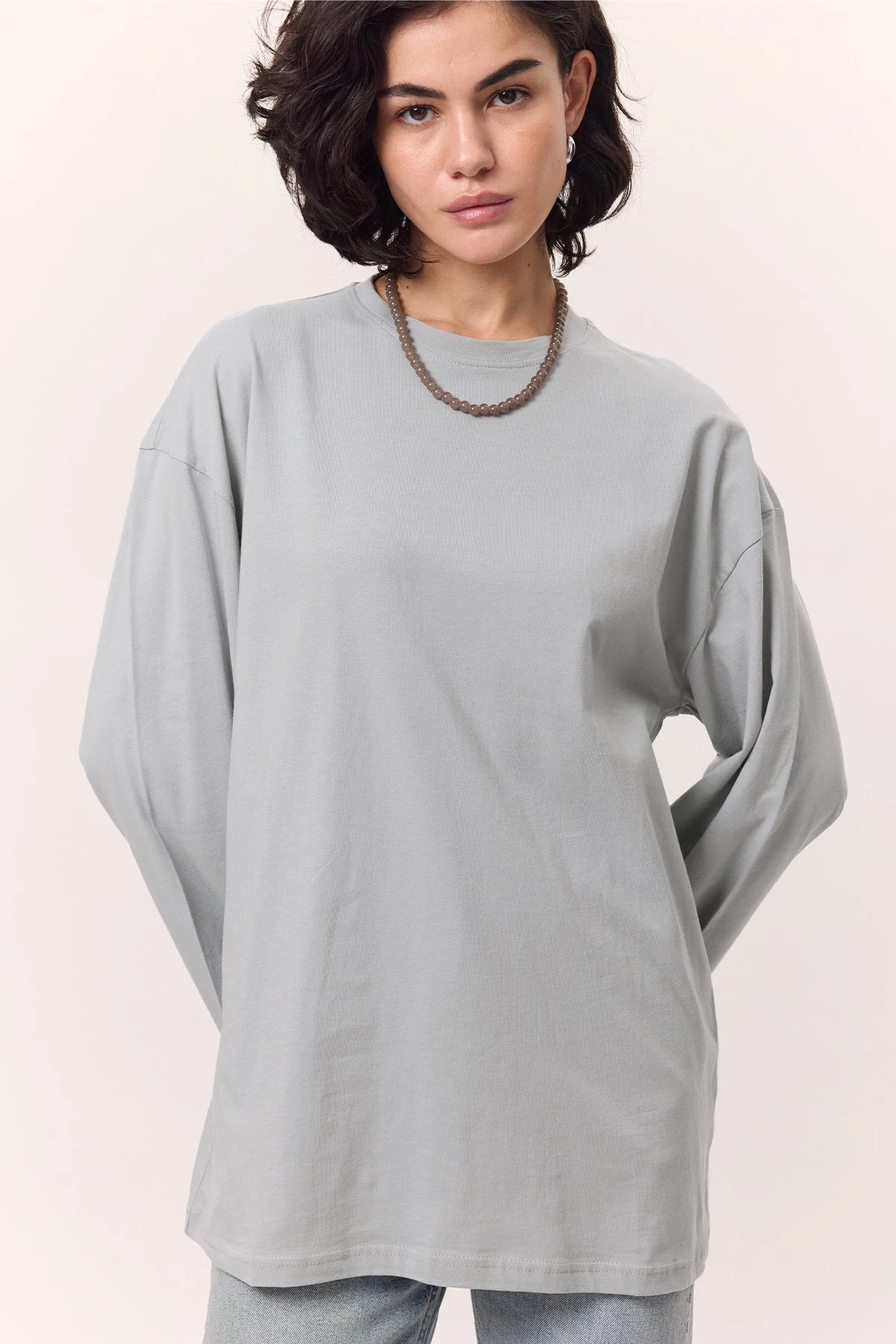 WIDE SLEEVE OVERSIZE TSHIRT LIGHT BLUE WIDE SLEEVE OVERSIZE TSHIRT LIGHT BLUE