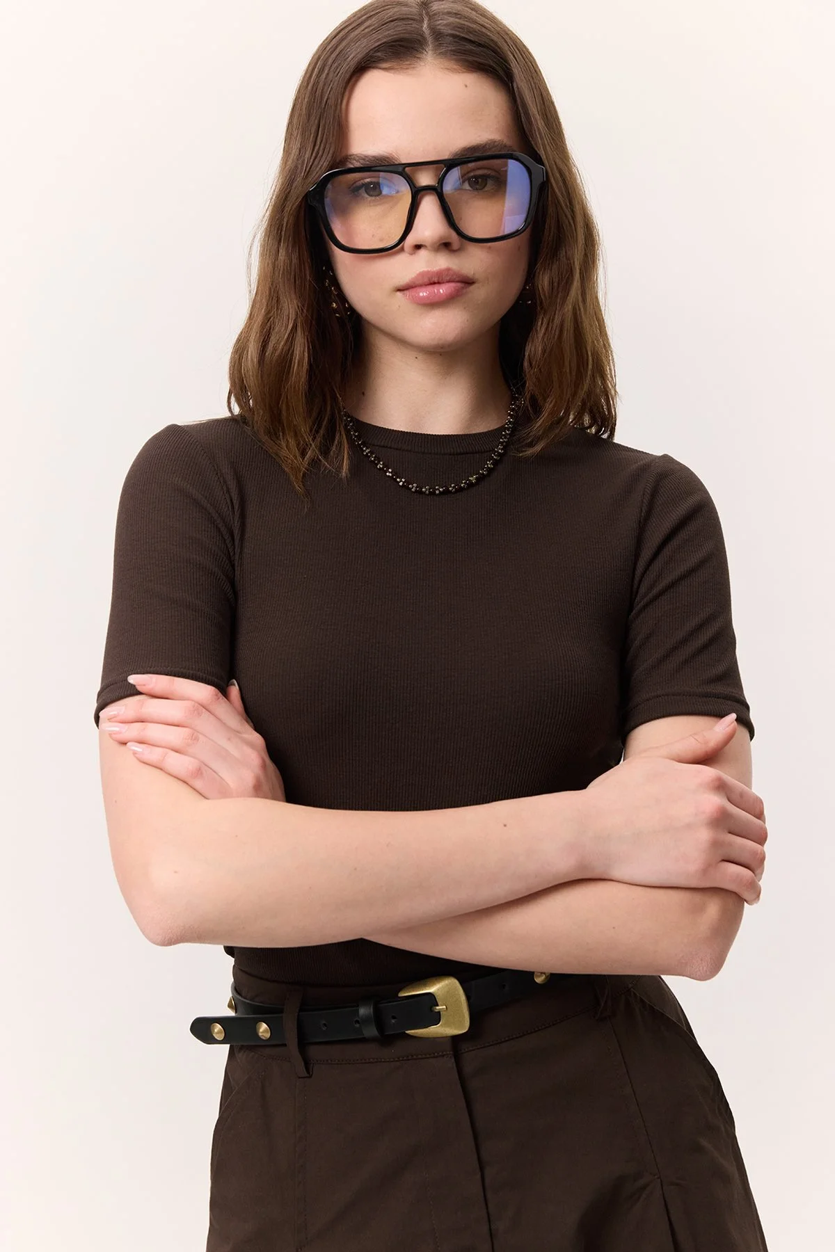 KISA KOLLU RIBANA BODY ACI KAHVE