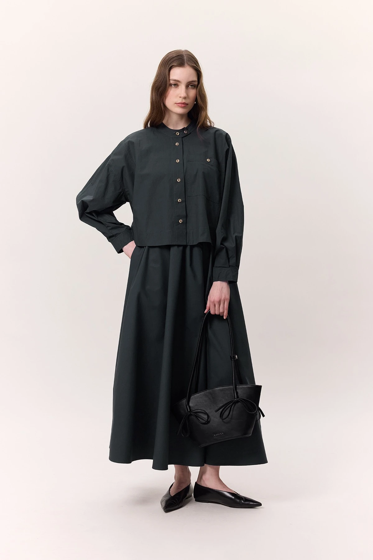 ROLLED PREMIUM SKIRT NAVY BLUE ROLLED PREMIUM SKIRT NAVY BLUE