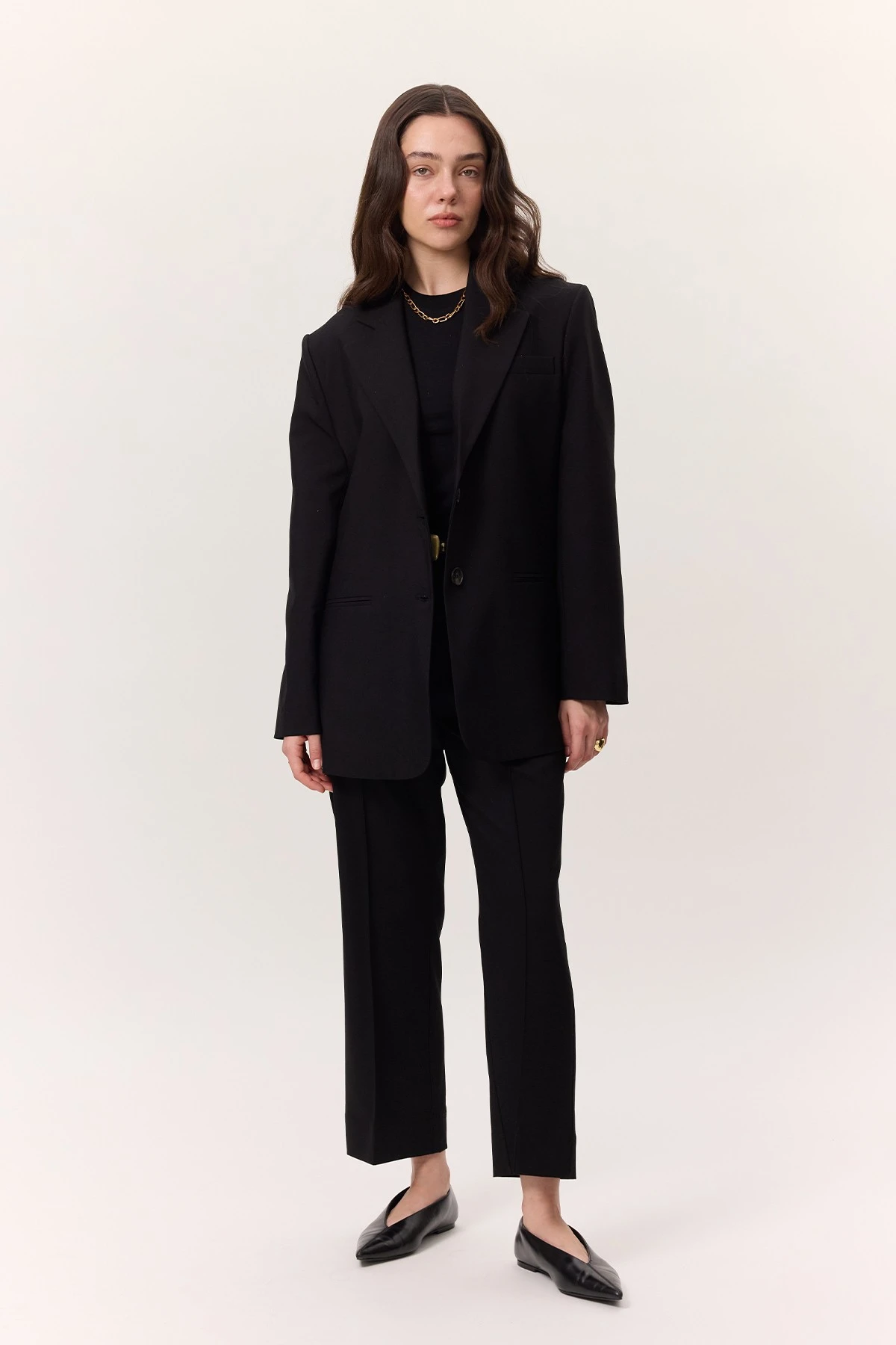 ÇİMA DİKİŞLİ KUMAŞ PANTOLON SİYAH