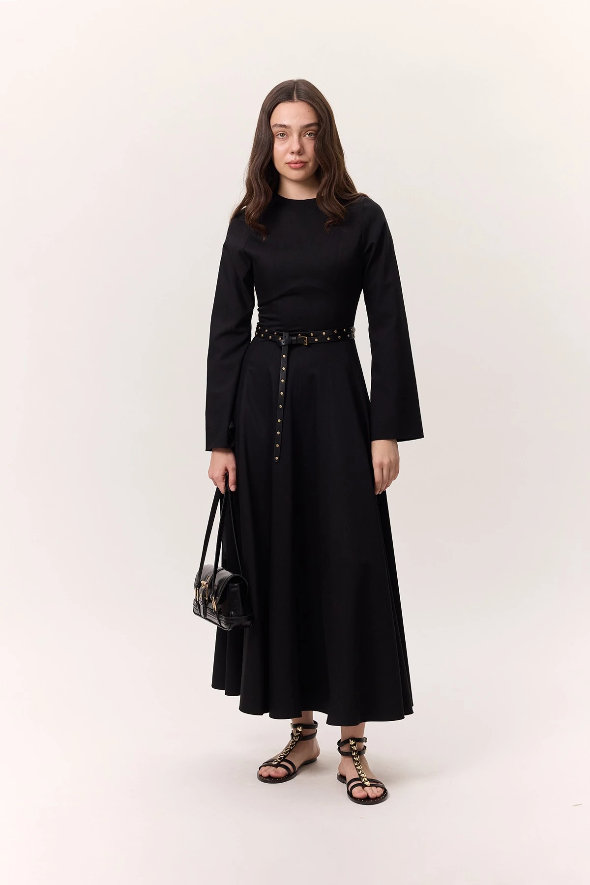 CUP DETAILED DRESS BLACK