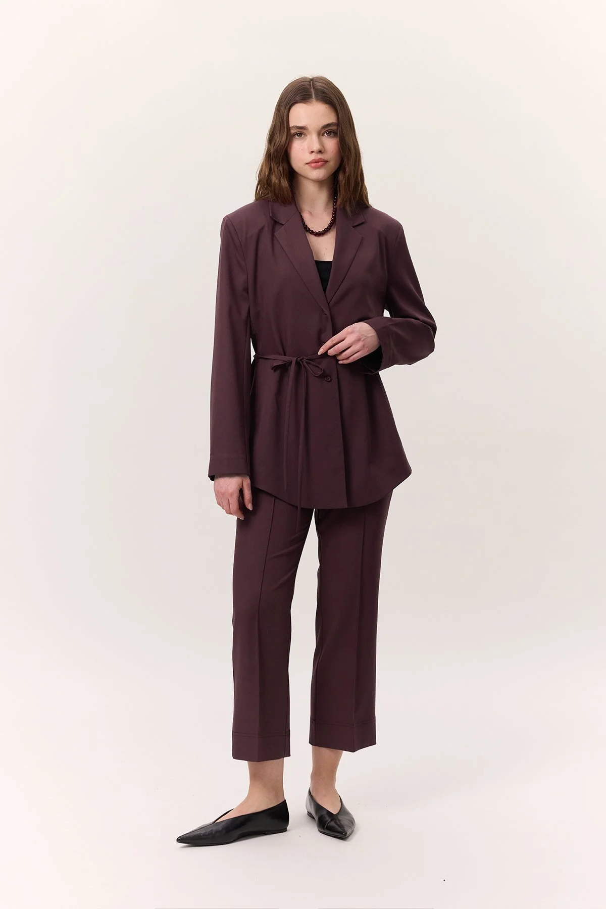 ÇİMA DİKİŞLİ KUMAŞ PANTOLON BORDO