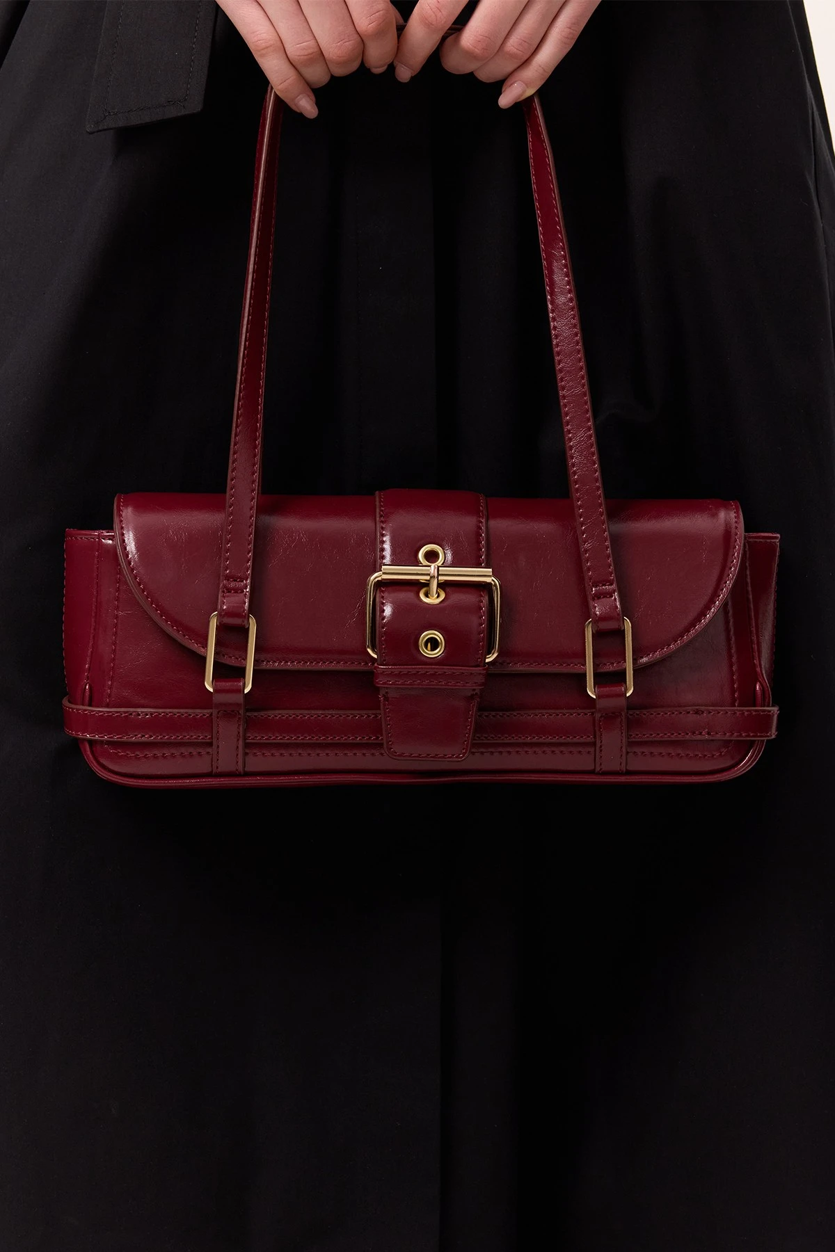 MICA BAGUETTE BAG BURGUNDY