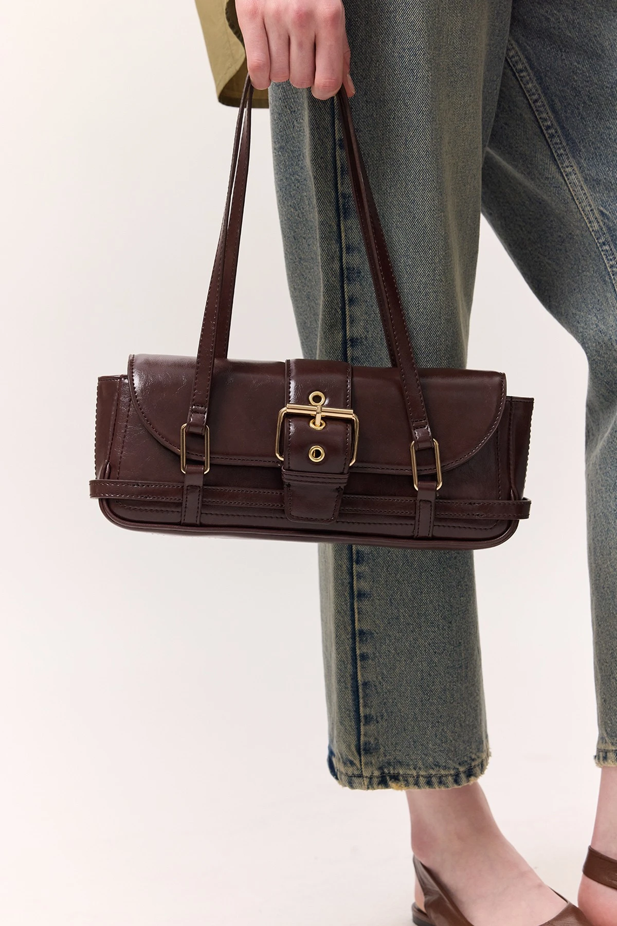 MICA BAGUETTE BAG BROWN