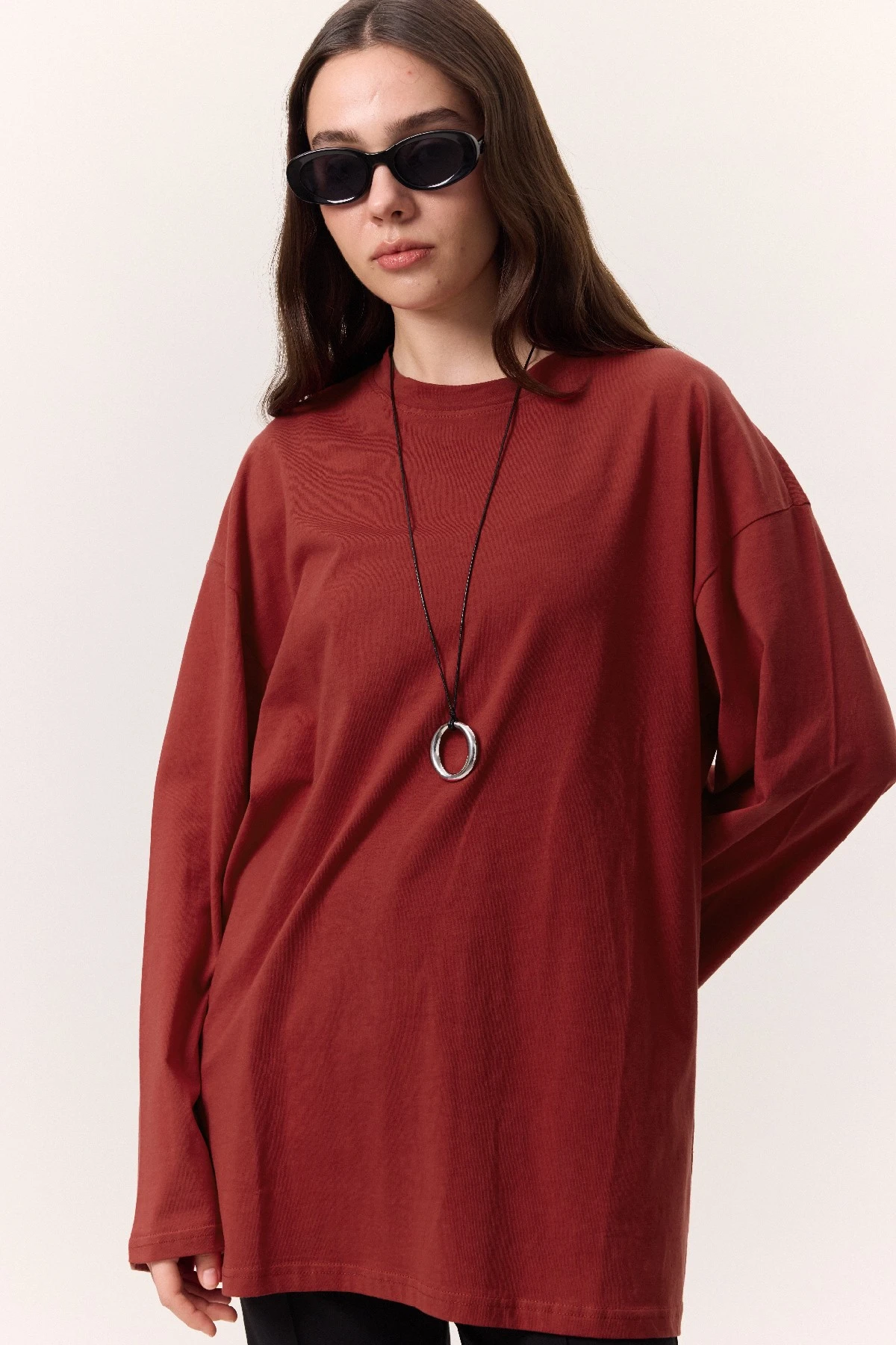 WIDE SLEEVE OVERSIZED T-SHIRT RED WIDE SLEEVE OVERSIZED T-SHIRT RED