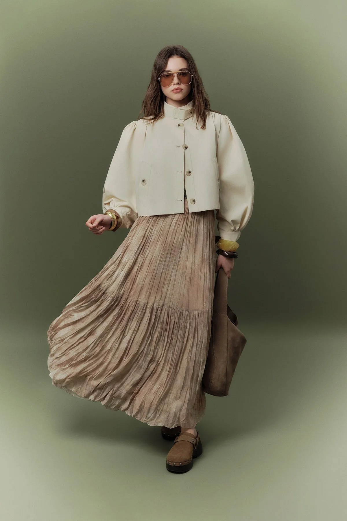 DESENLİ CRUSH PİLİSELİ ETEK NOVA