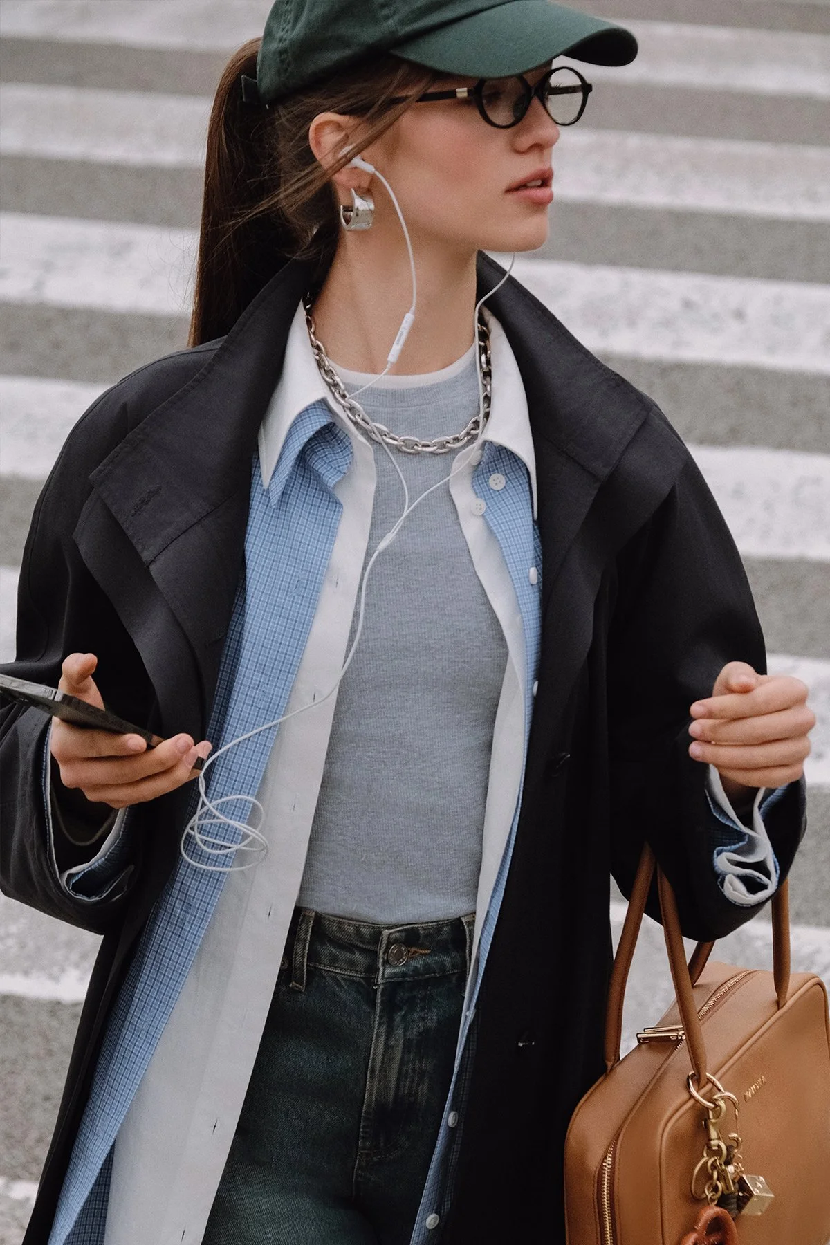 LONG SLEEVE GARNISH BODY GREY MELANGE