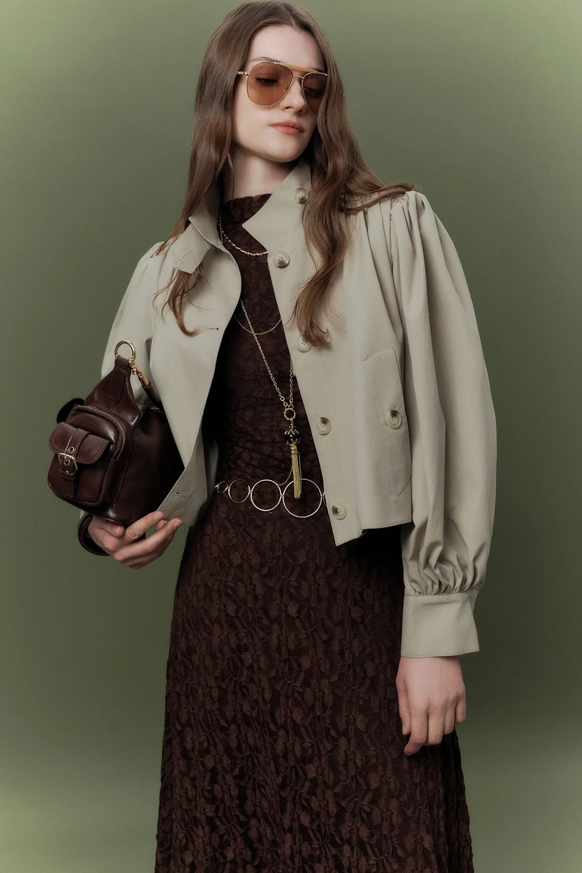 KISA BALON KOL CEKET SOFT YEŞİL