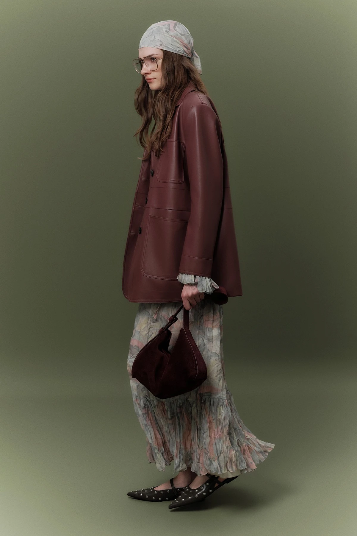 RETRO DERİ CEKET GÜLKURUSU