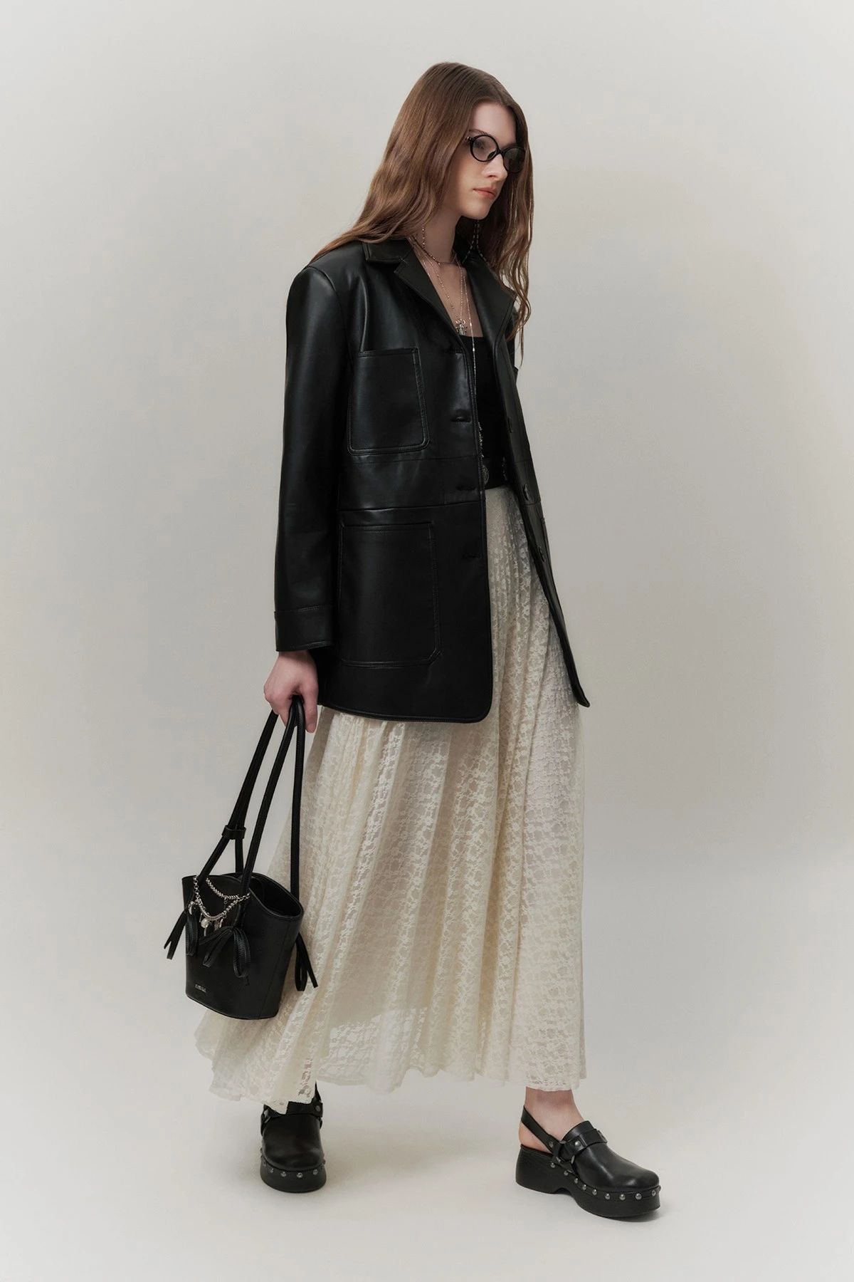 DANTEL PİLİSELİ ETEK EKRU