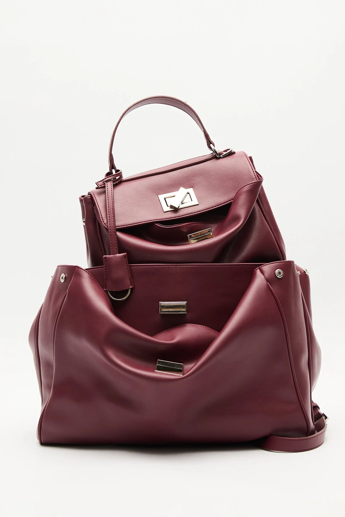 ARTE WIDE SHOULDER BAG CLARET RED